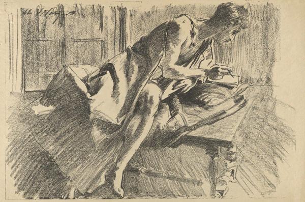 Study of a Young Man, Drawing