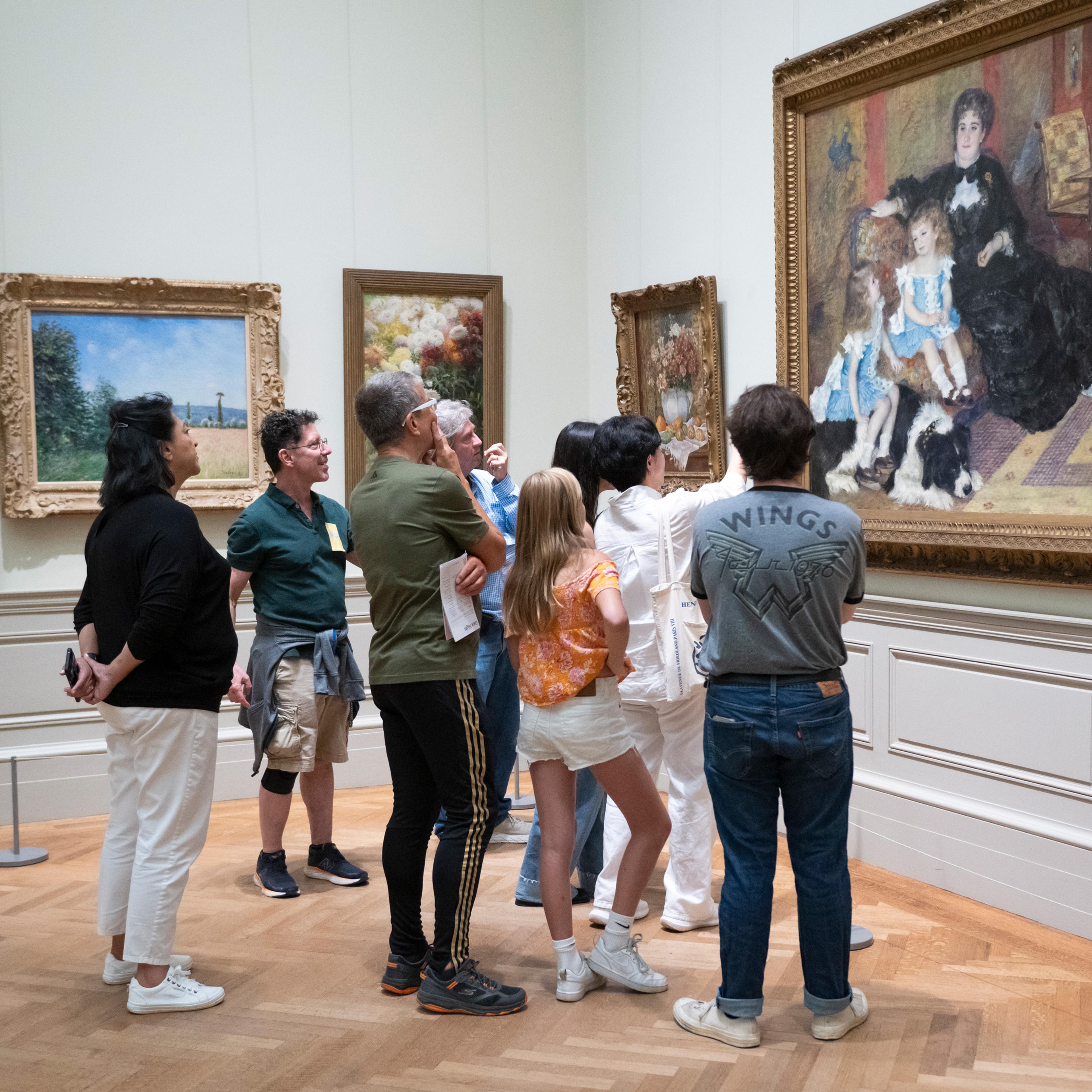 A group in The Met's European Paintings galleries.