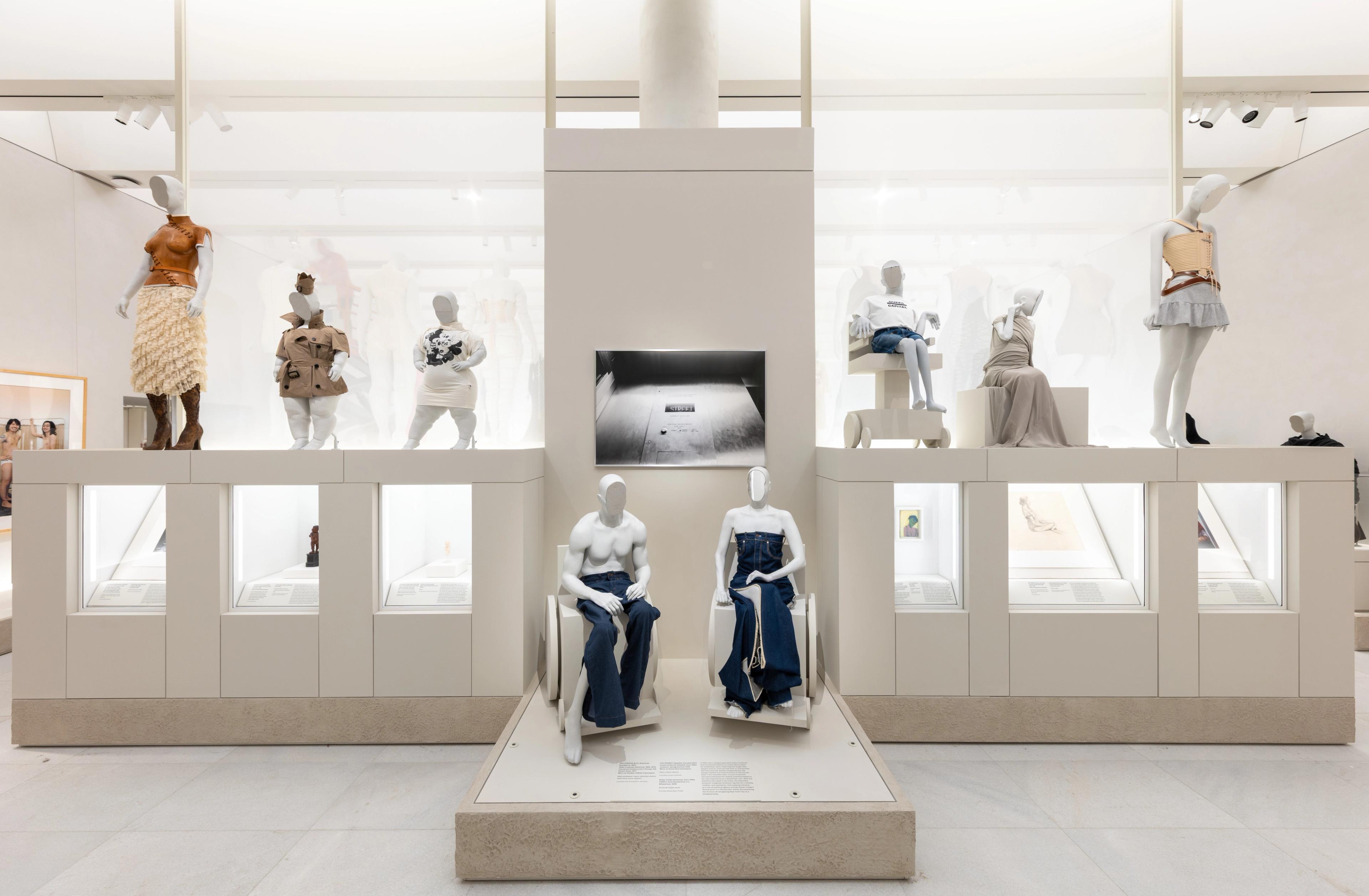 gallery view of eight mannequins