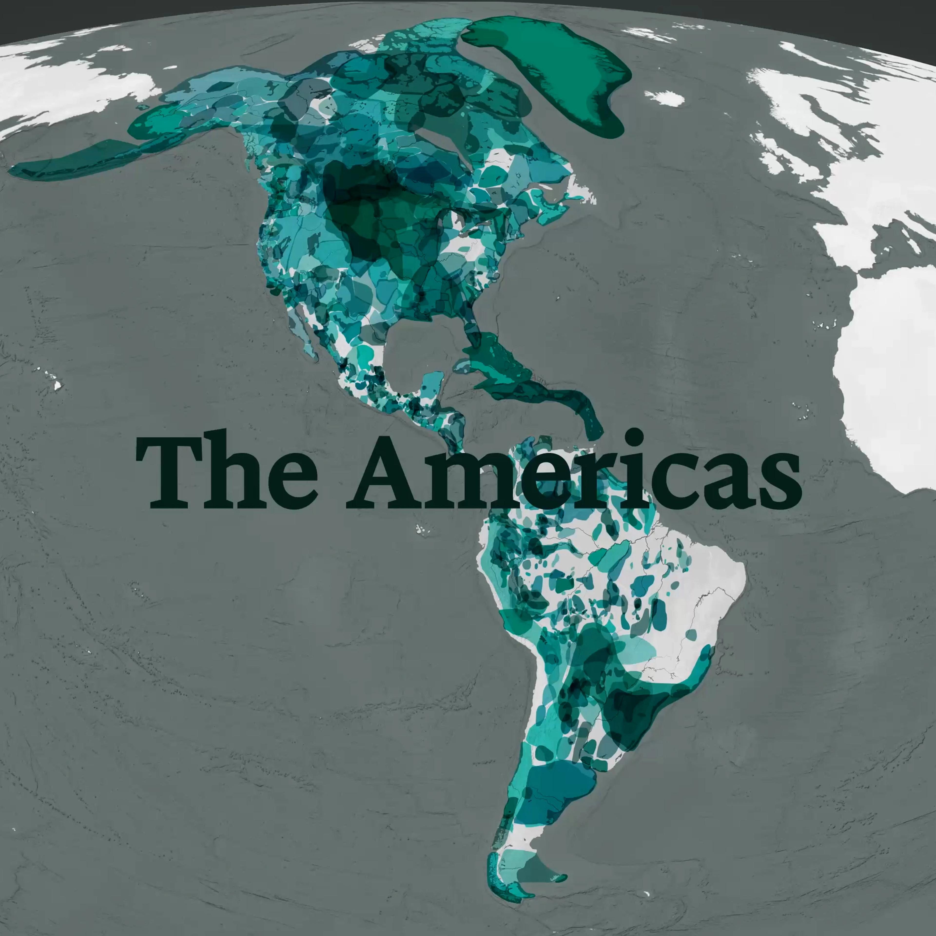 Opening title card of the Ancient Americas Animated Map