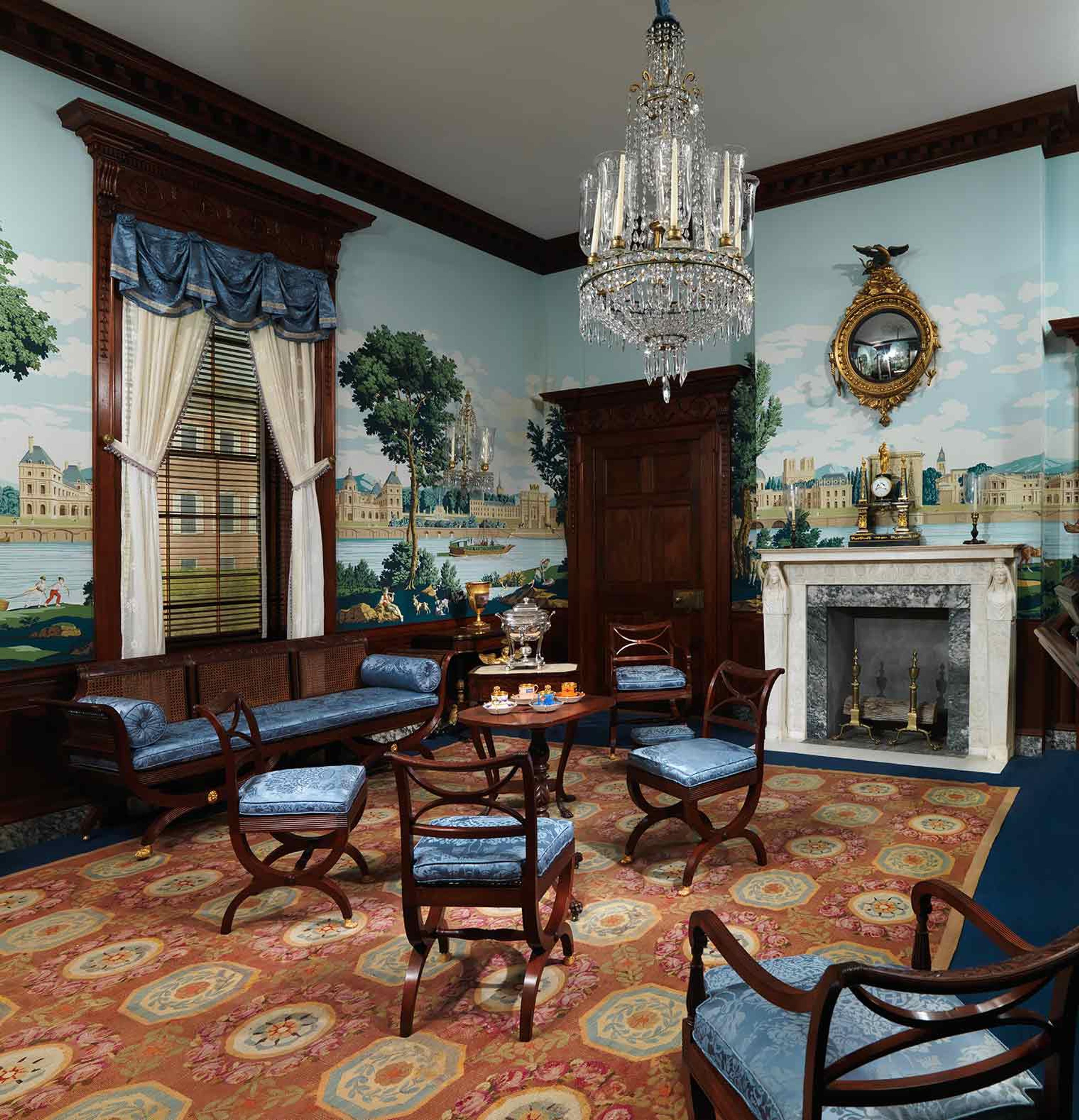 View of the fireplace wall of the Richmond Room