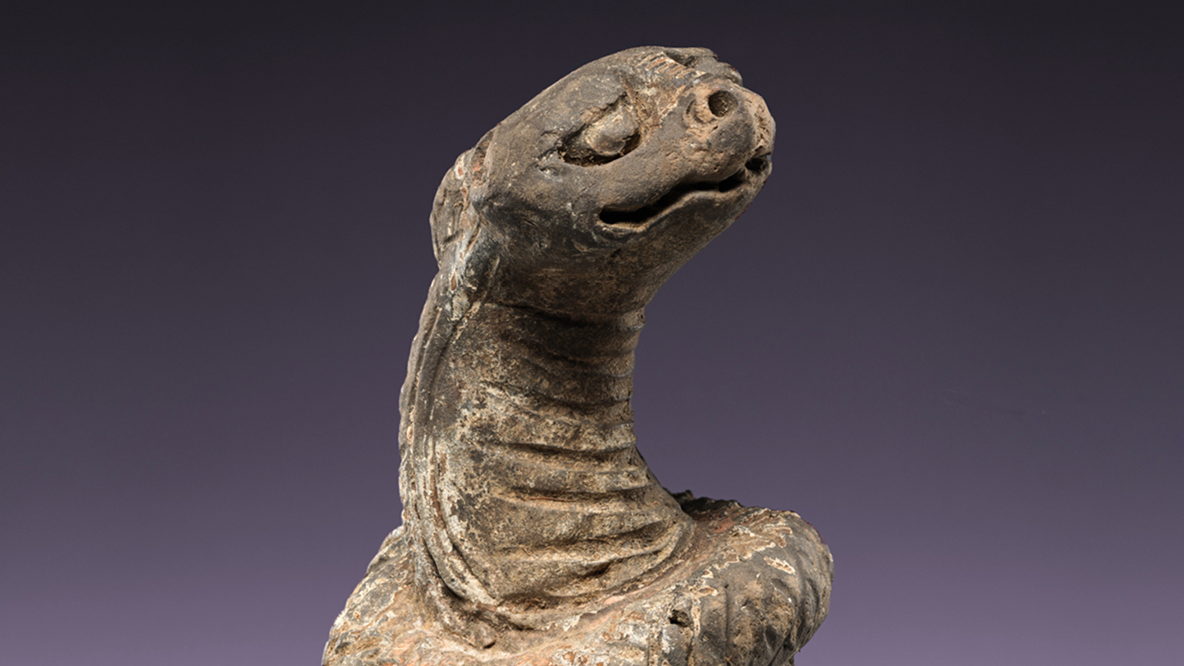 Stone sculpture of a snake