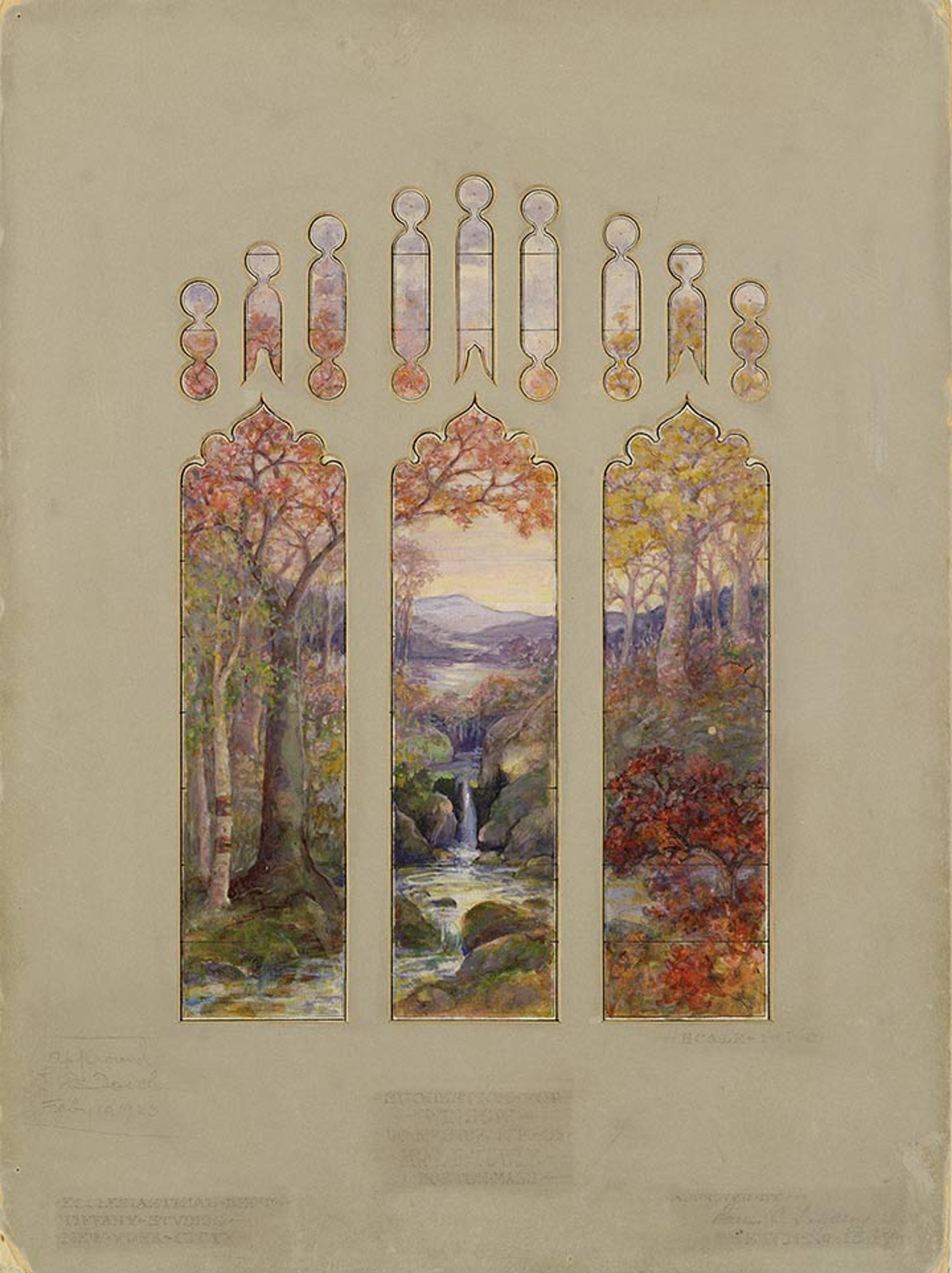 Design Drawing of Autumn Landscape