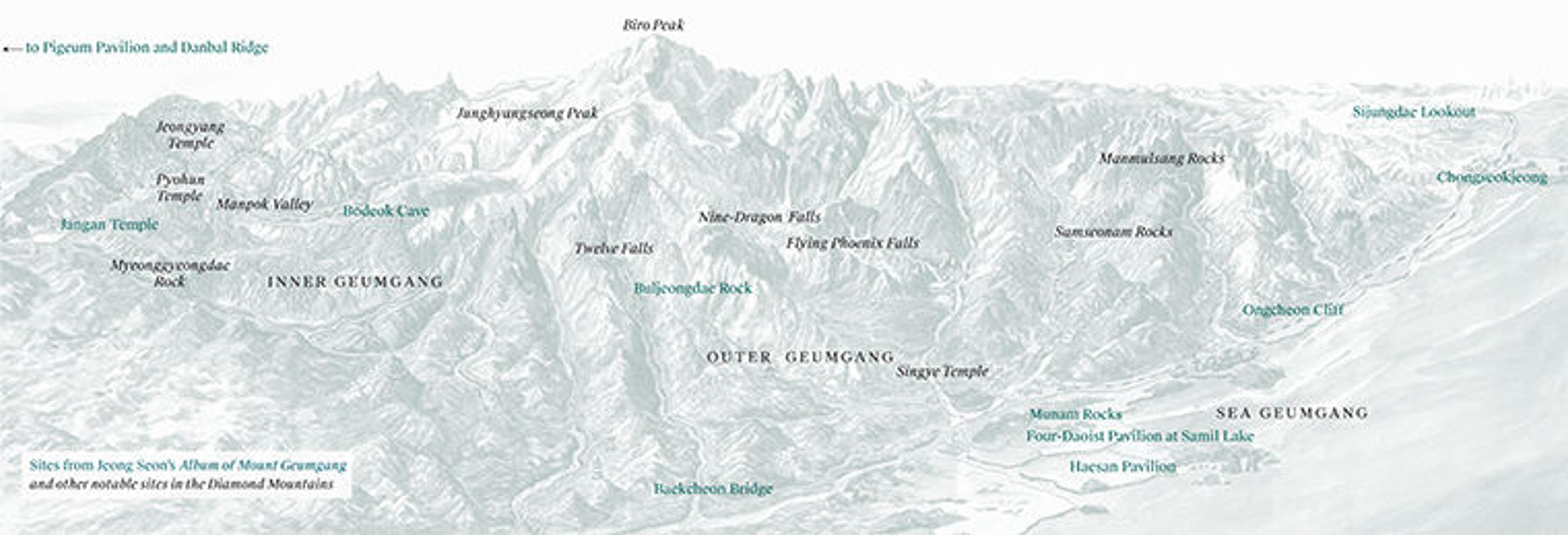 Map of Jeong Seon's Route