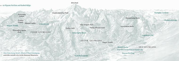 Map of Jeong Seon's Route