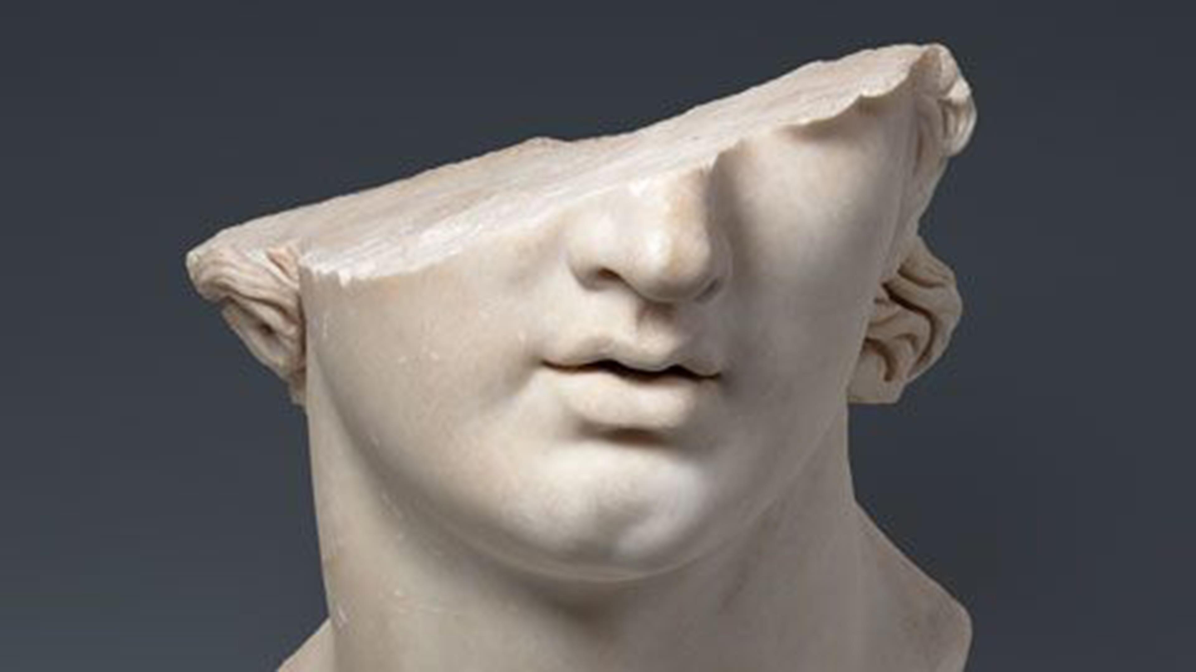 Fragmentary colossal head of a youth