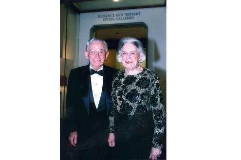 The Irvings in the Florence and Herbert Galleries for Chinese Decorative Arts, which opened in May, 1997