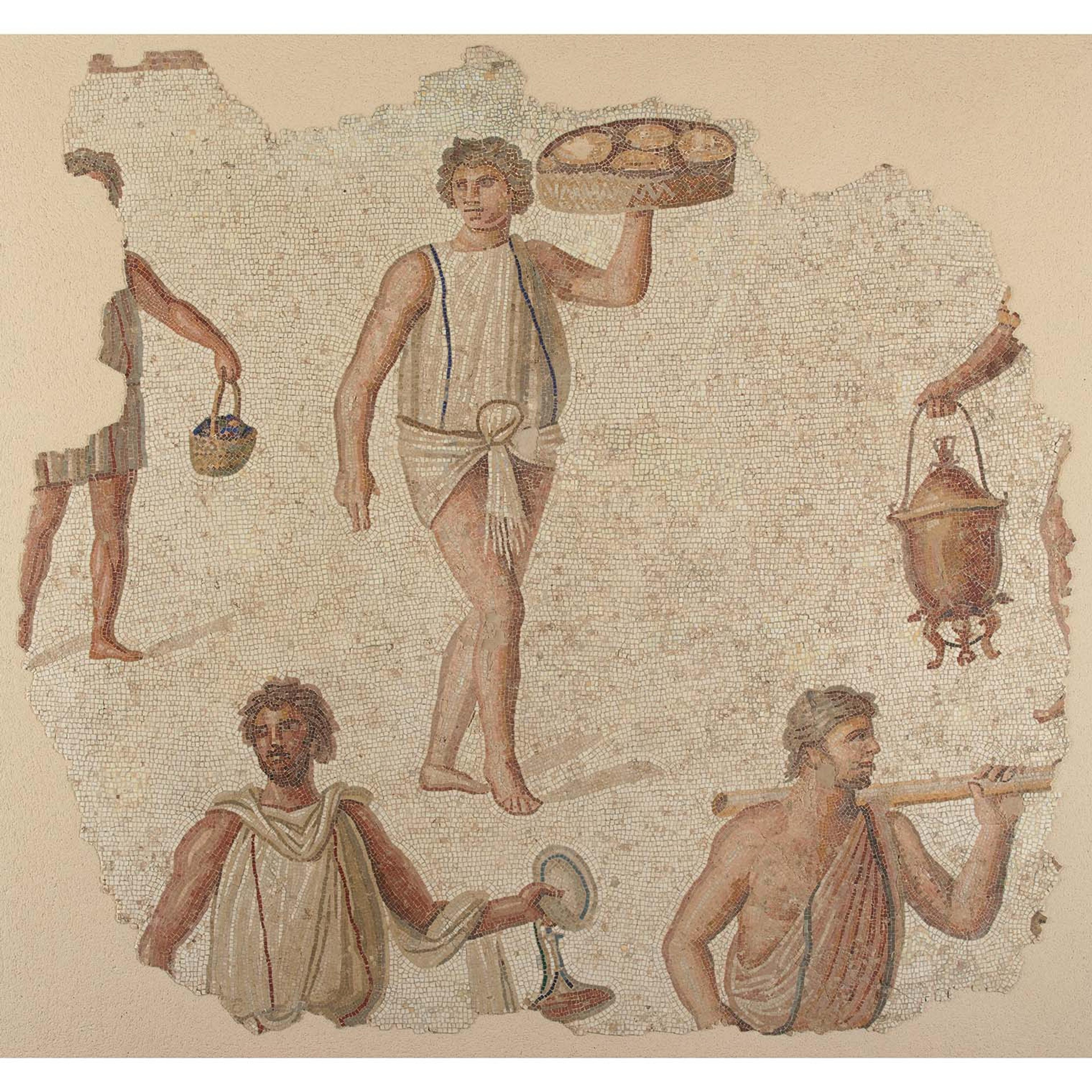 Mosaic with Preparations for a Feast