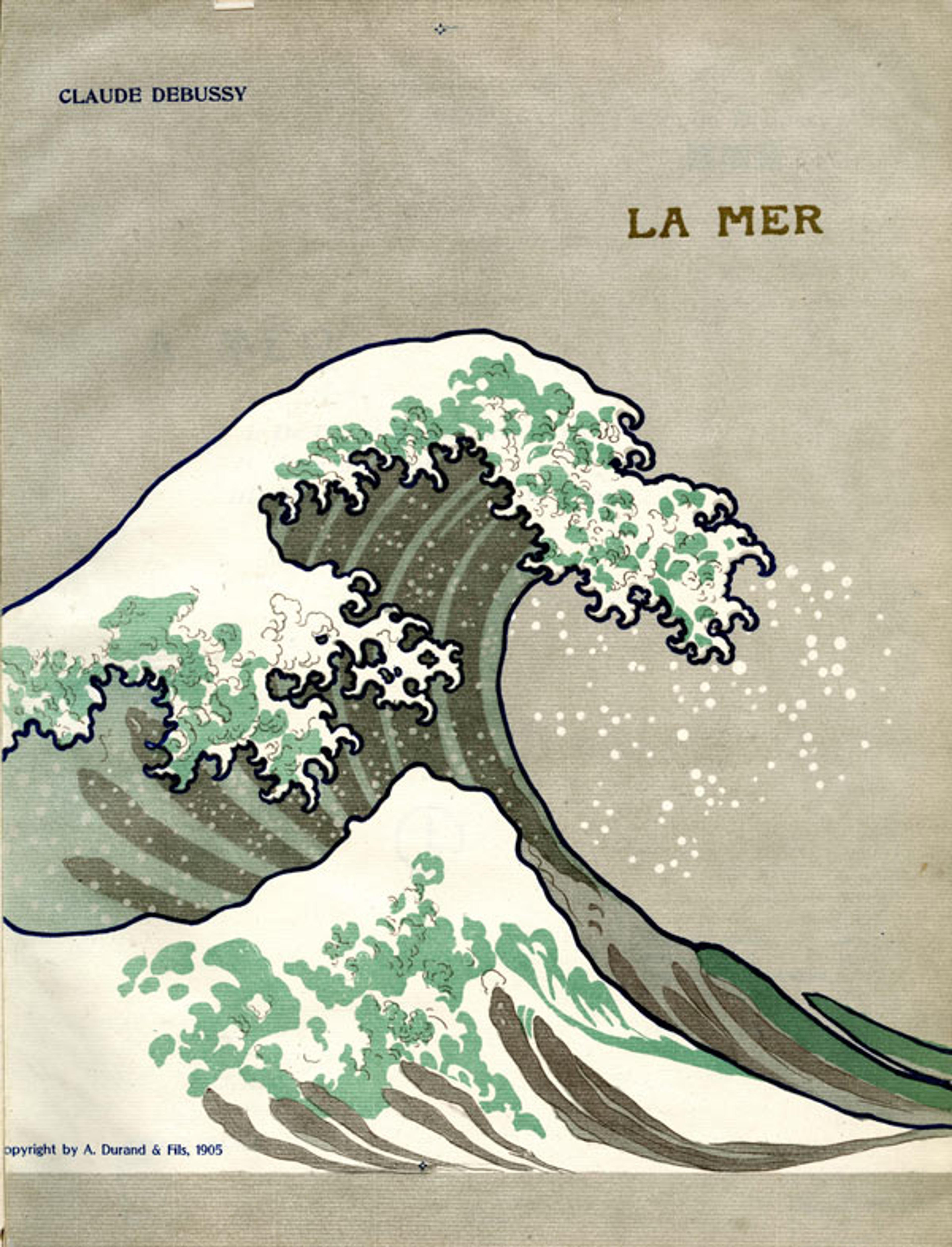 Cover of the first edition of Debussy's La Mer, published by Durand, 1905