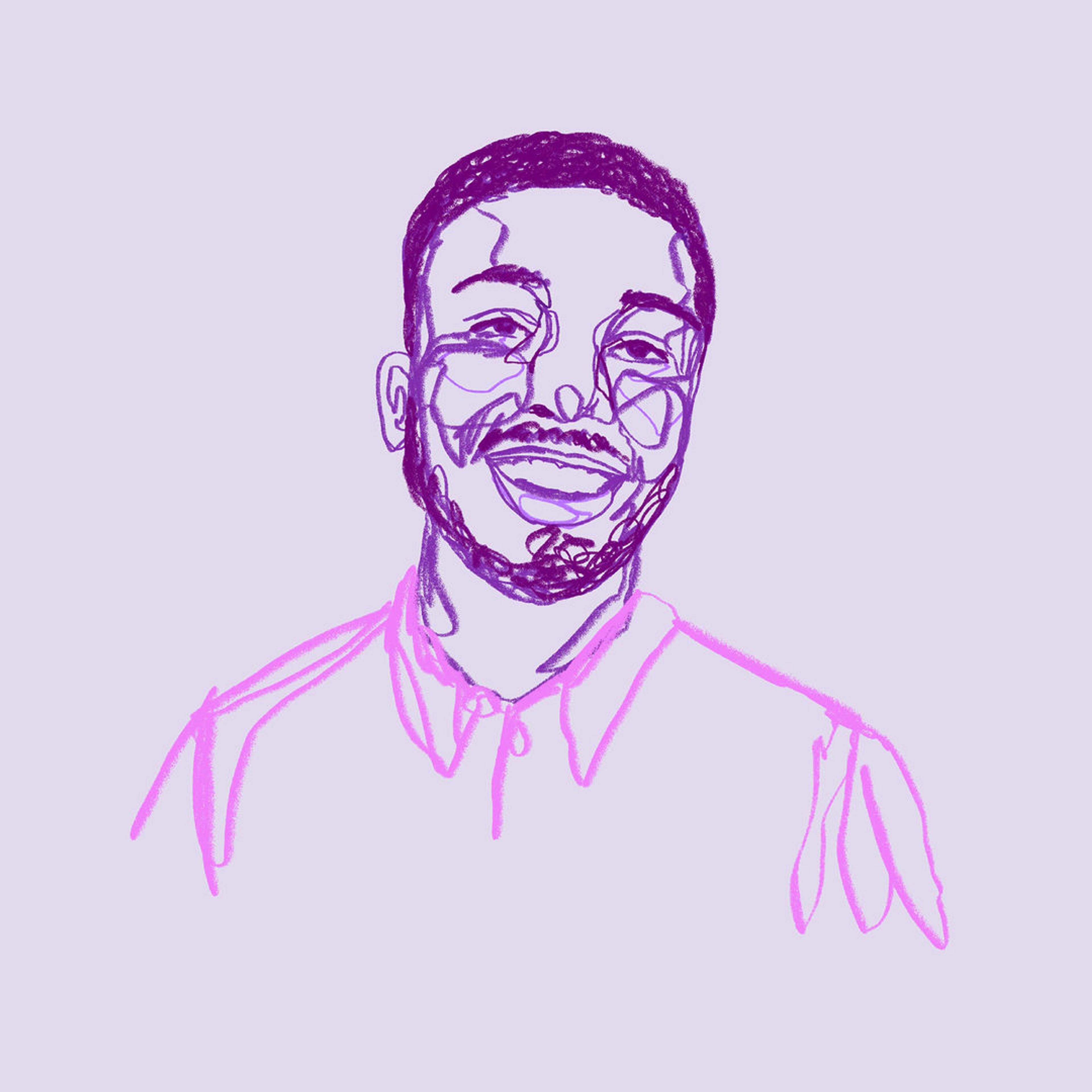 Illustrated portrait of Josh Livingston
