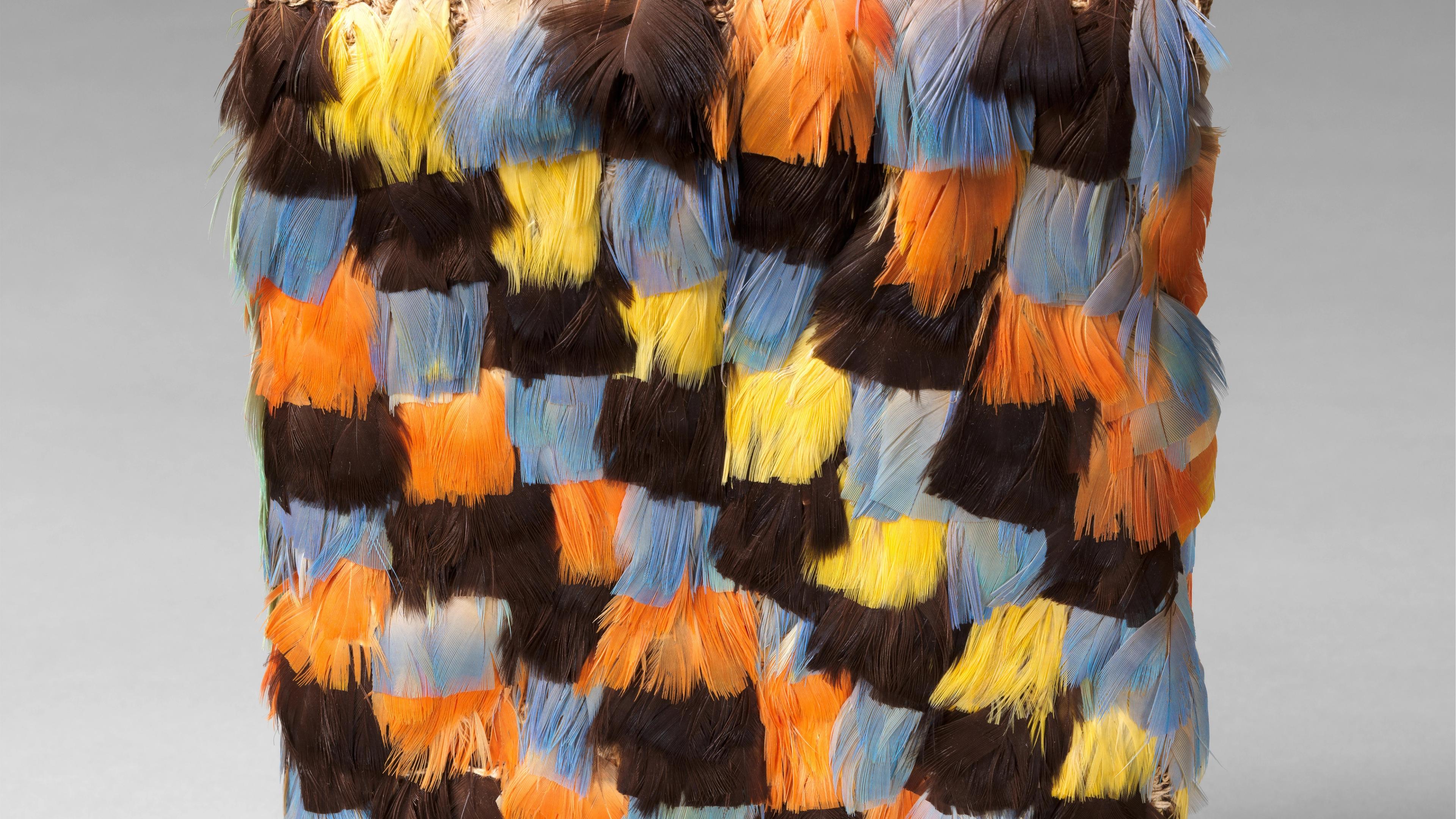 Miniature Dress, Cotton, feathers, Ica