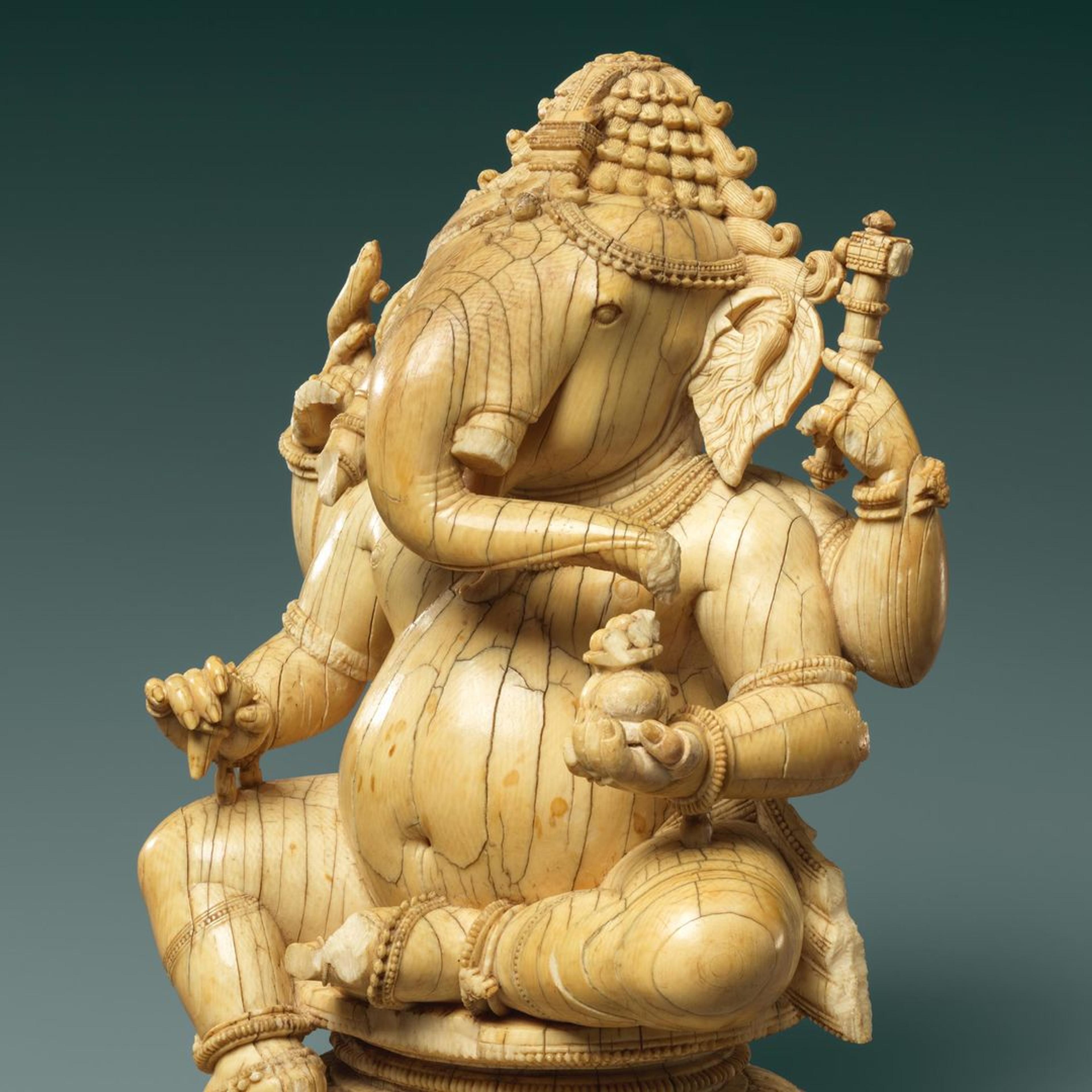 Traditional wooden Hindu elephant