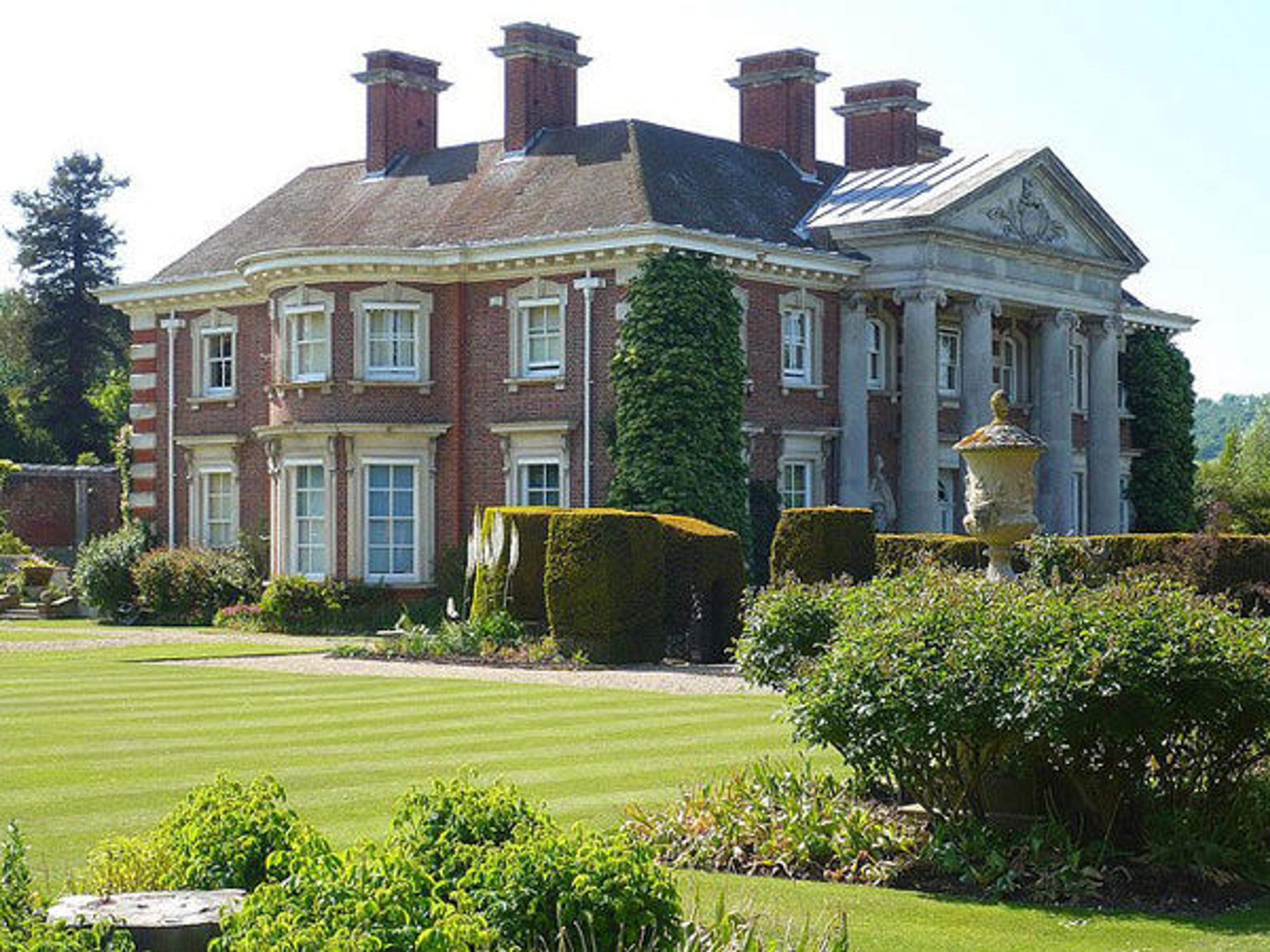 Red brick house in the countryside