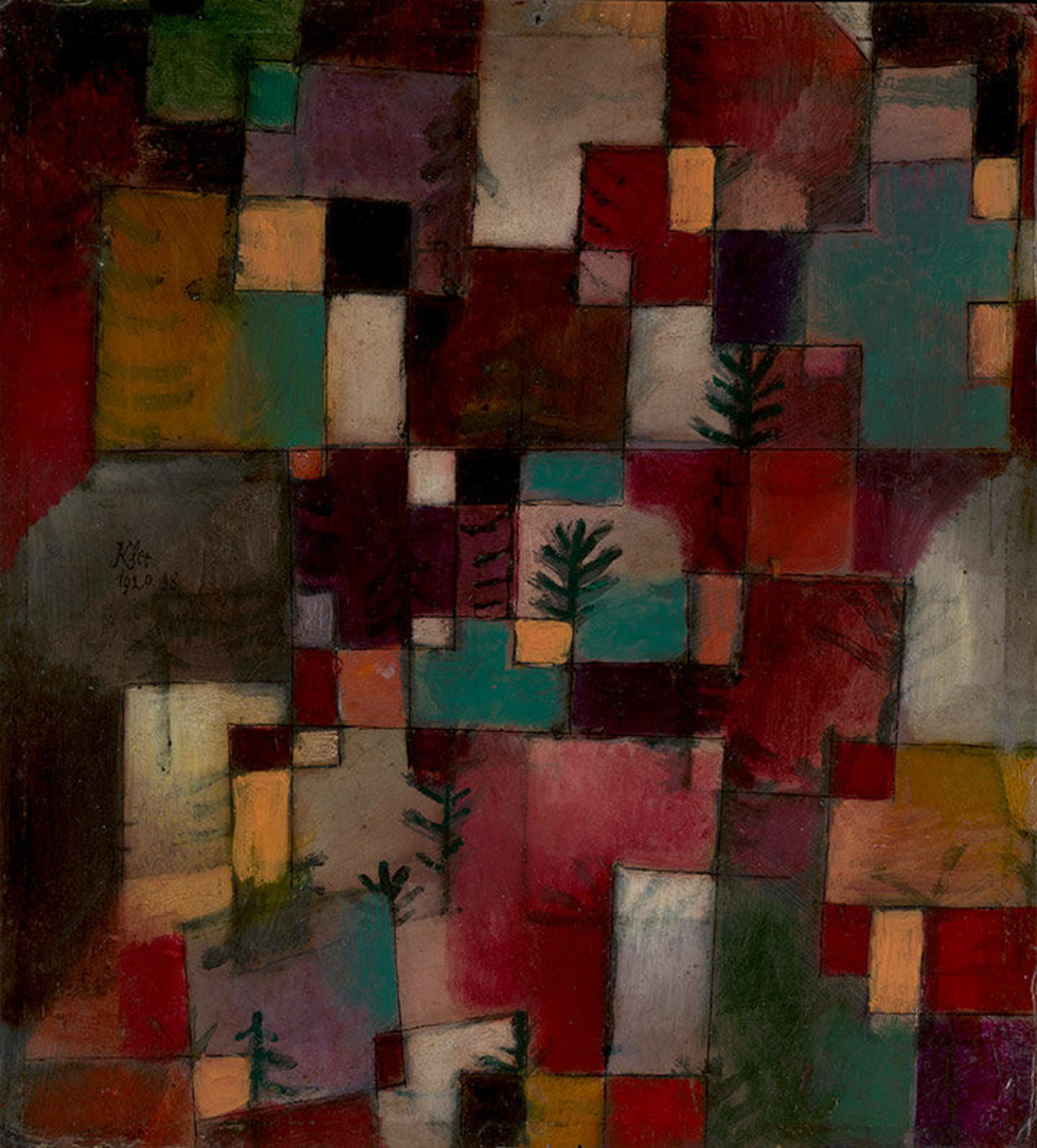 Paul Klee's painting Redgreen and Violet-Yellow Rhythms