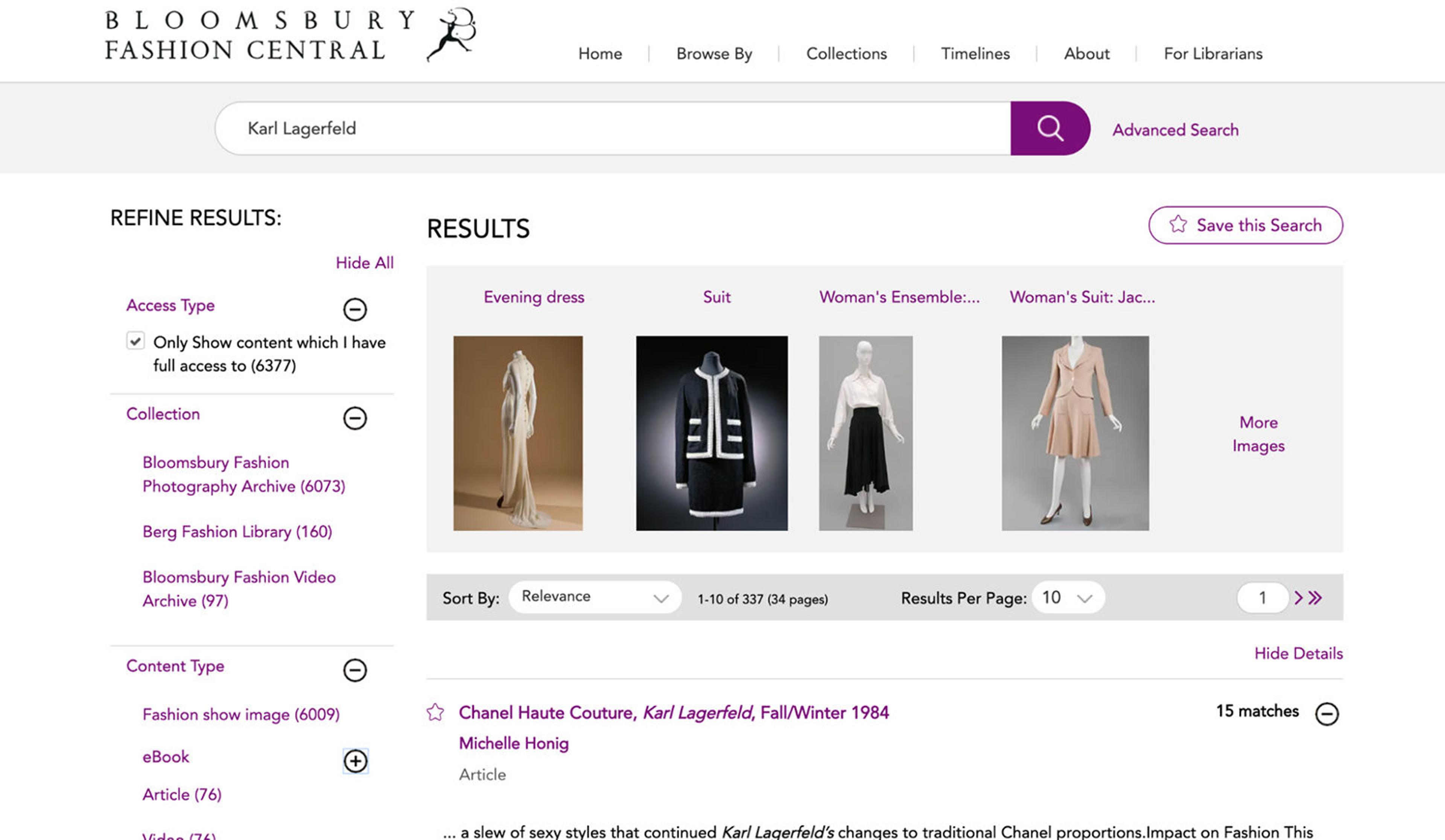 Screenshot of Bloomsbury e-resource