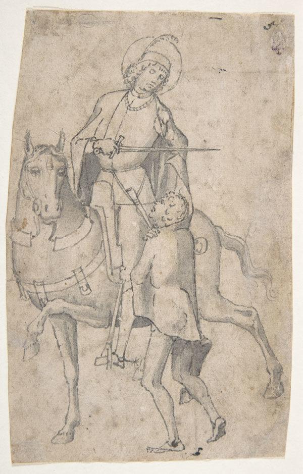 Attributed to Vittore Carpaccio (Italian, 1460/66?–1525/26). Study for Saint Martin and the Beggar, 1493 (2002.93)