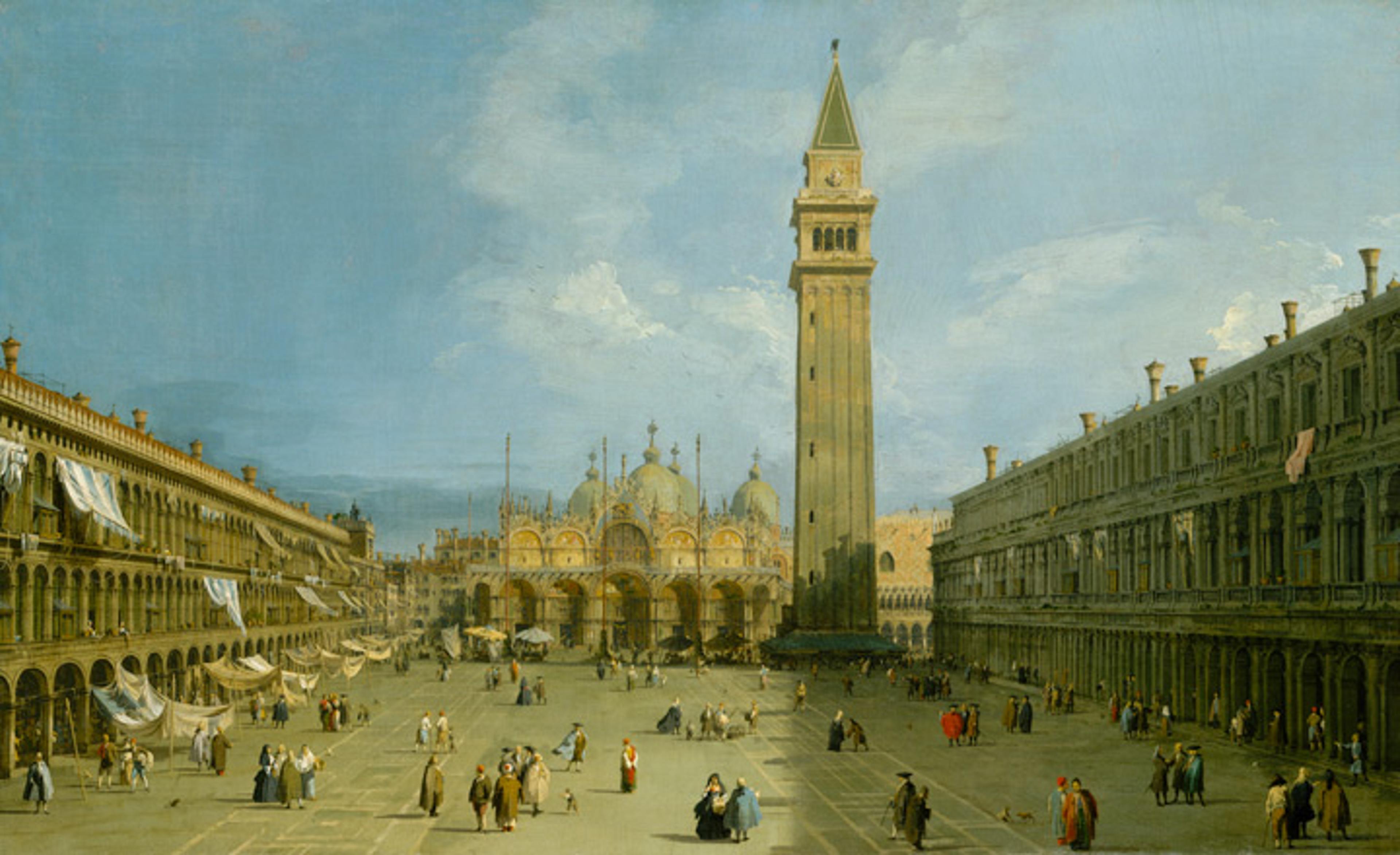 An 18th-century painting of the Piazza San Marco in Venice