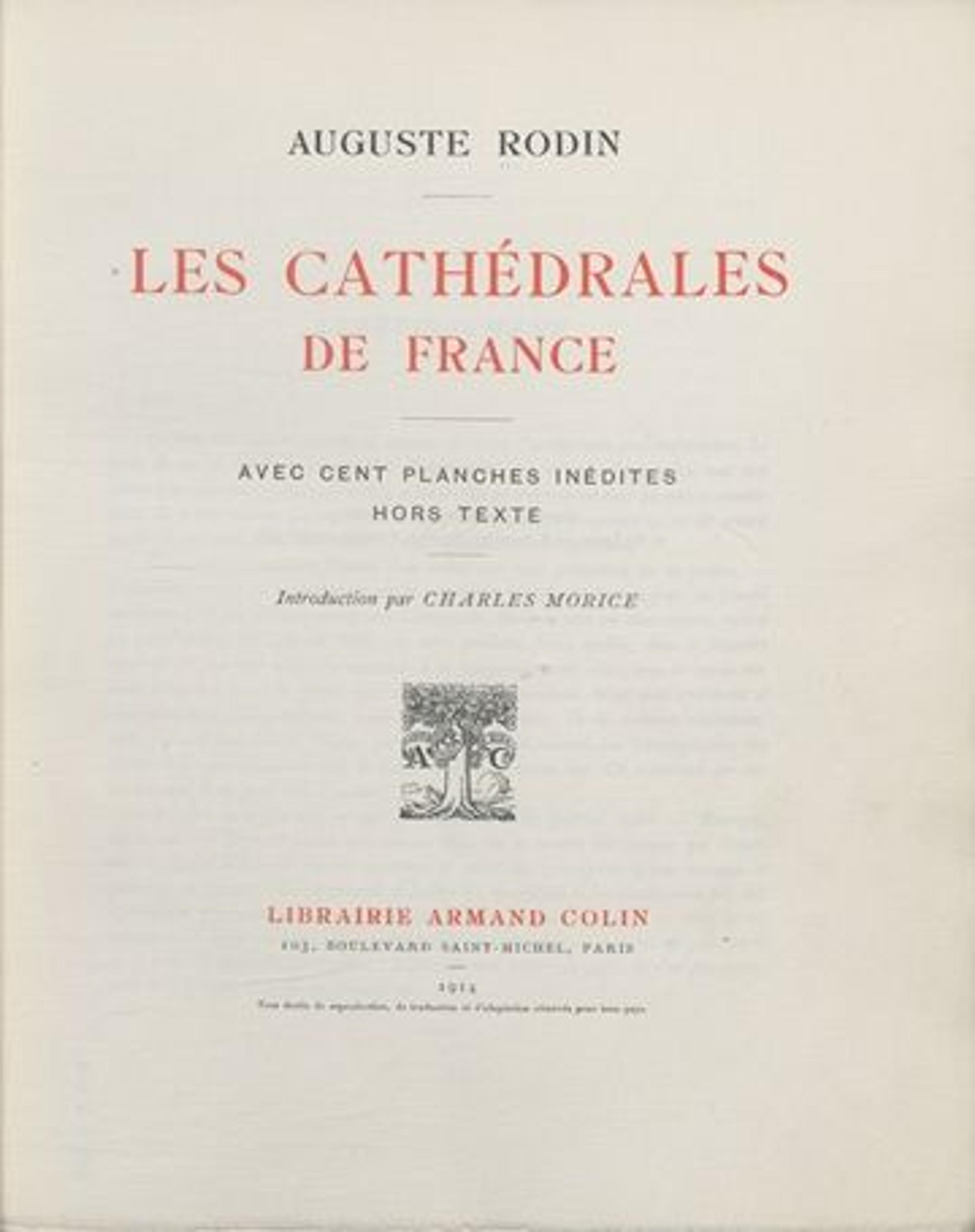Cover of Auguste Rodin's The Cathedrals of France