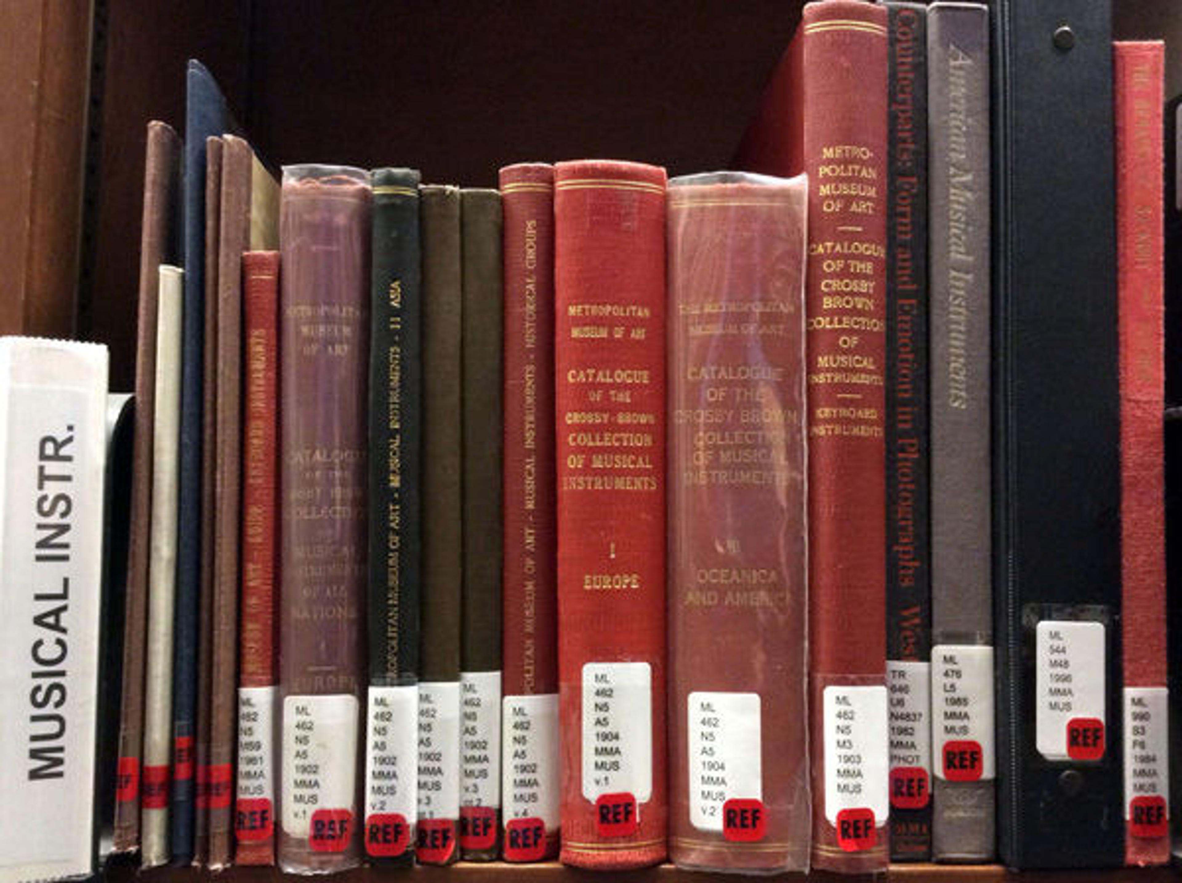 Crosby Brown catalogues in Watson Library's Reference Collection