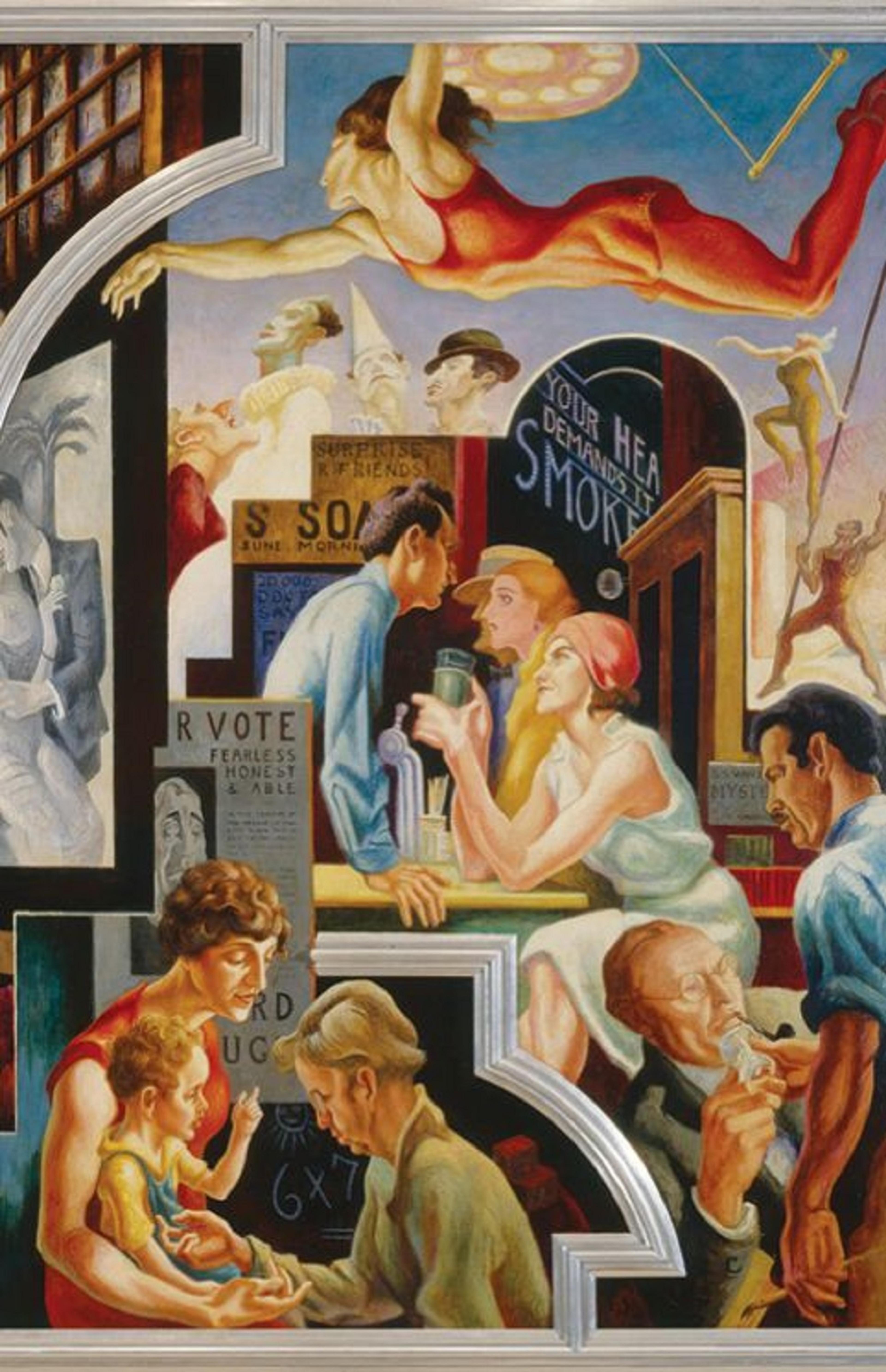 Thomas Hart Benton (American, 1889–1975), City Activities with Dance Hall from America Today, 1930–31