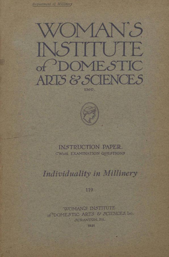 Individuality in Millinery, cover