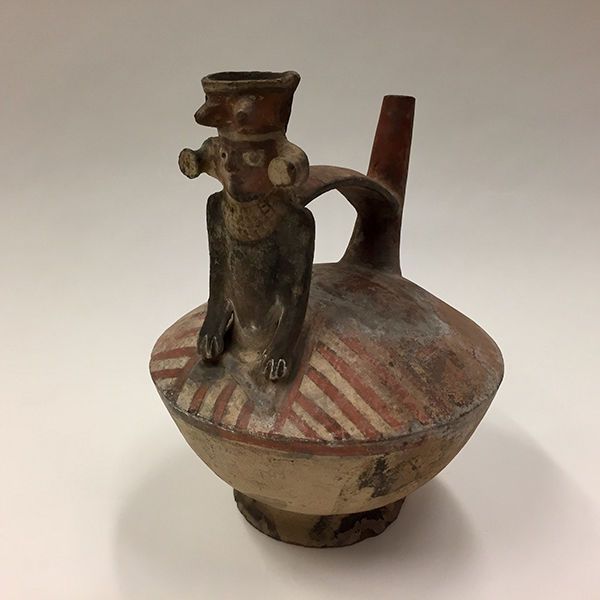 アメリカ南部のフォークアート（民芸） ガラス製の陶器壺 Pottery Jug Whistling Jar - Peruvian - Pre-Columbian: Lambayeque Valley - The
