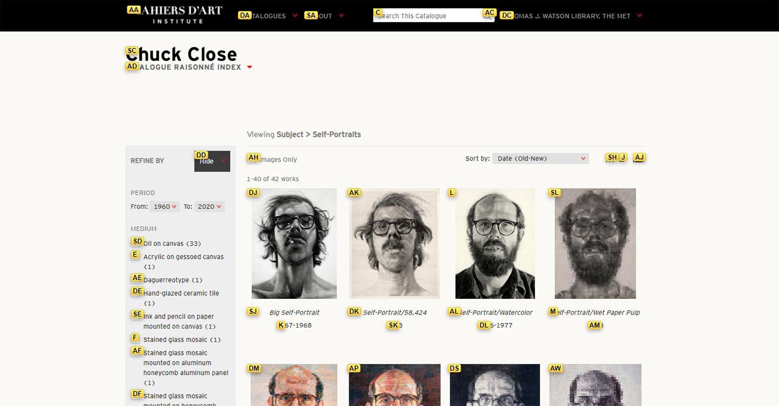 Chuck Close portraits