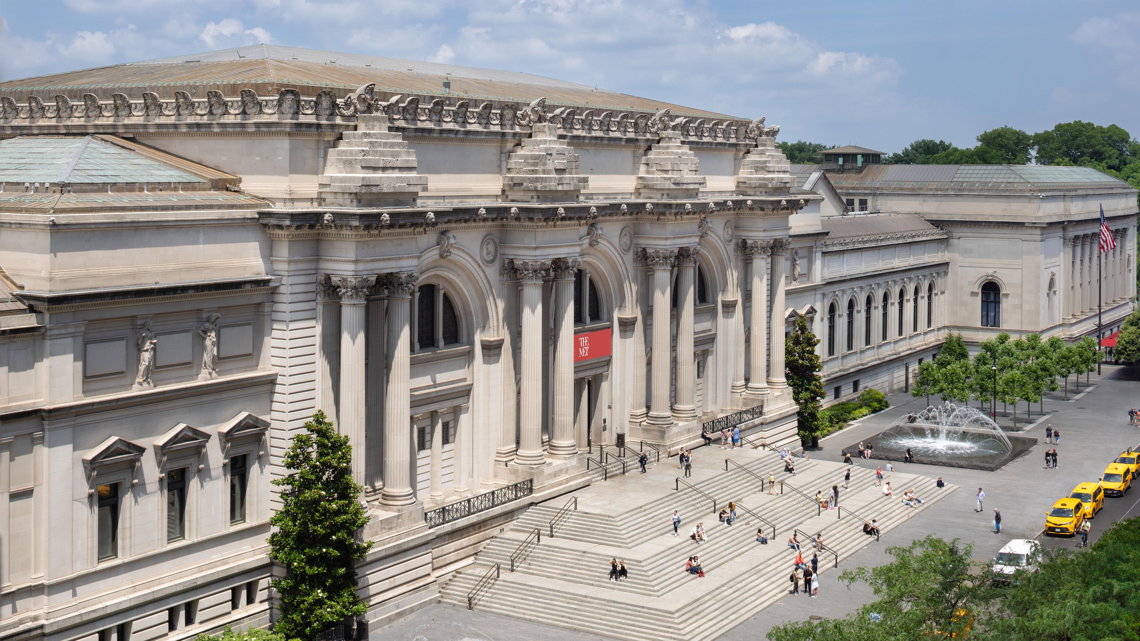 The Met facade from an aerial view. 