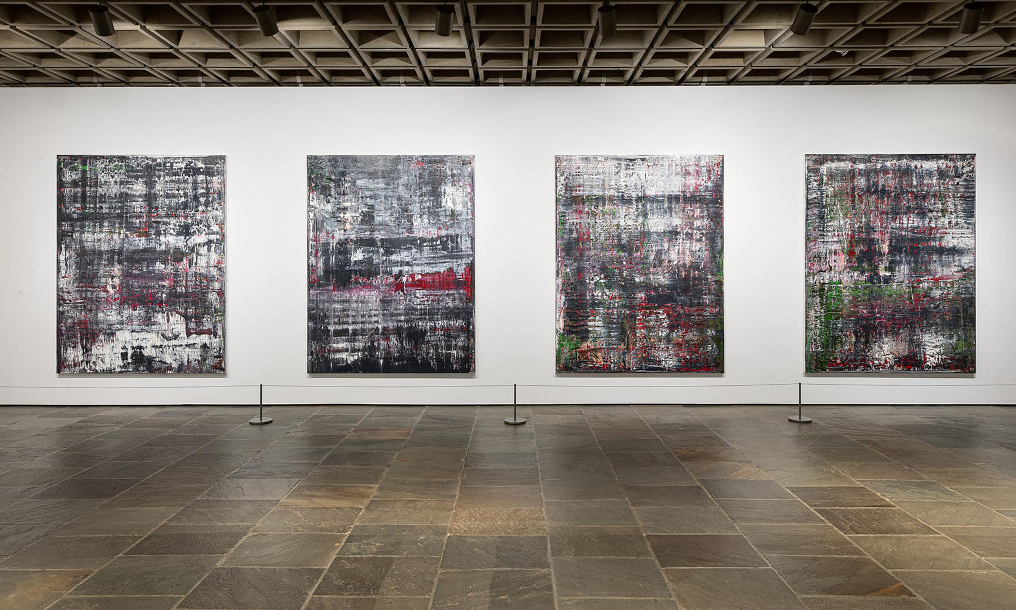 Installation photograph showing Gerhard Richter's "Birkenau" series
