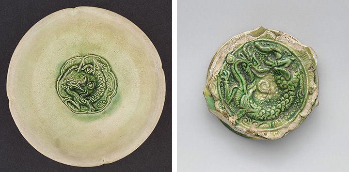 Two fragments of ceramics