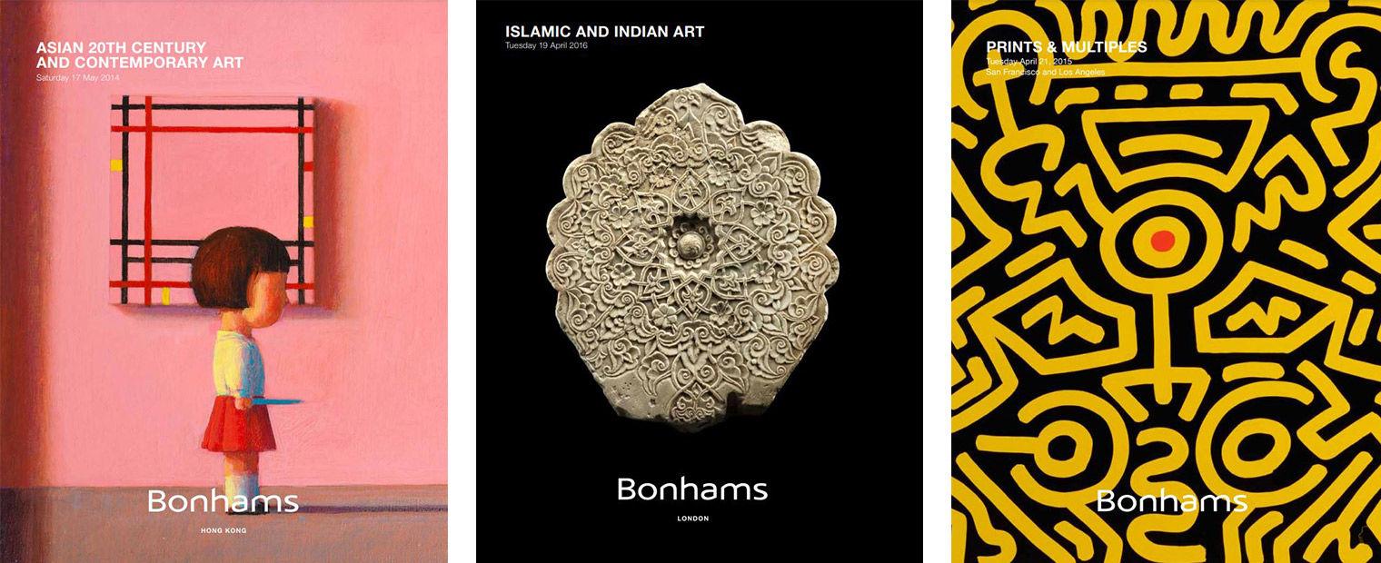 Three Bonhams auction catalog covers