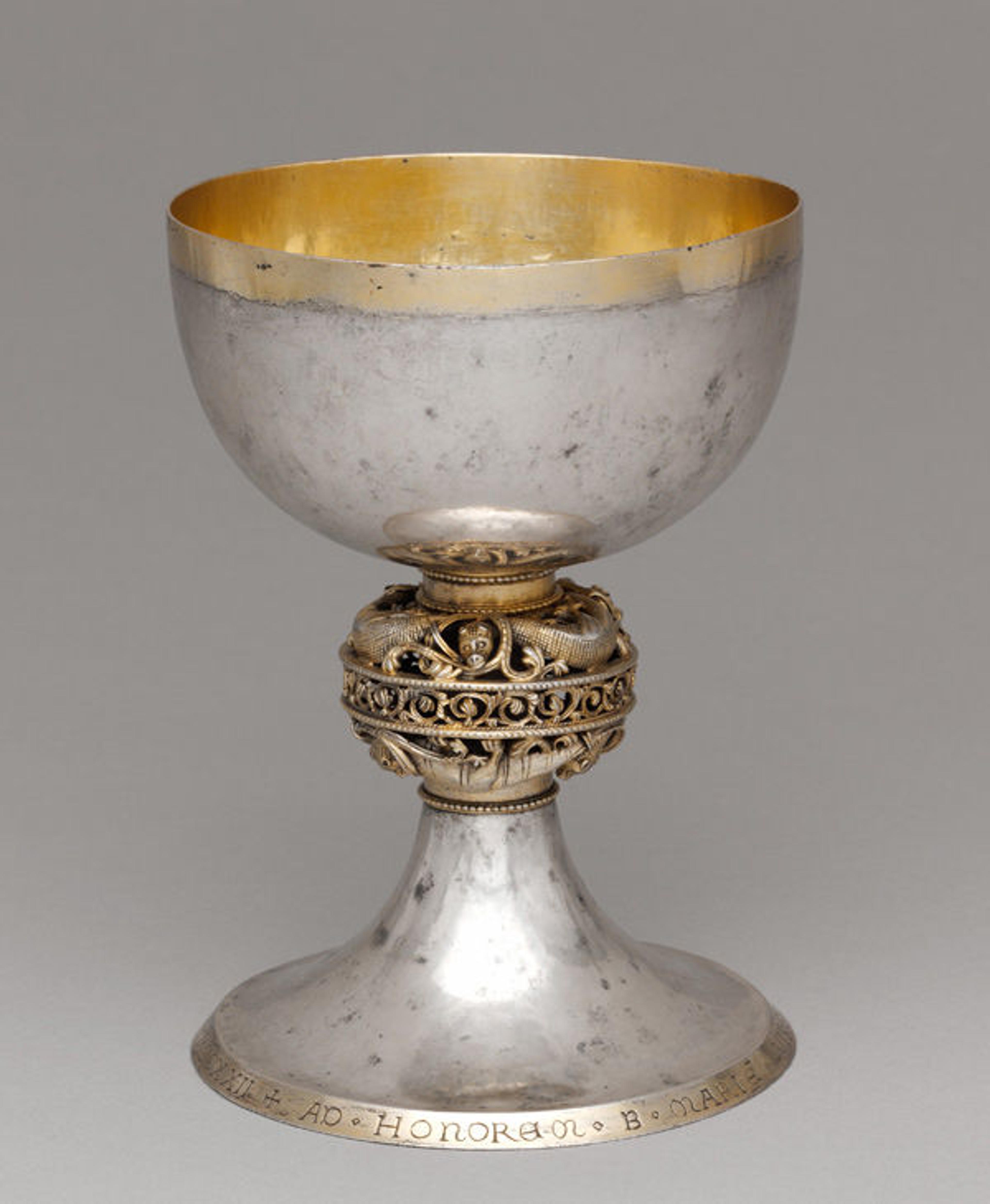 Brother Bertinus. Chalice, 1222. Made in possibly Meuse Valley, Northern Europe. Silver and silver gilt; Overall: 7 1/2 x 5 3/8 in. (19.1 x 13.7 cm). The Metropolitan Museum of Art, New York, The Cloisters Collection, 1947 (47.101.30)