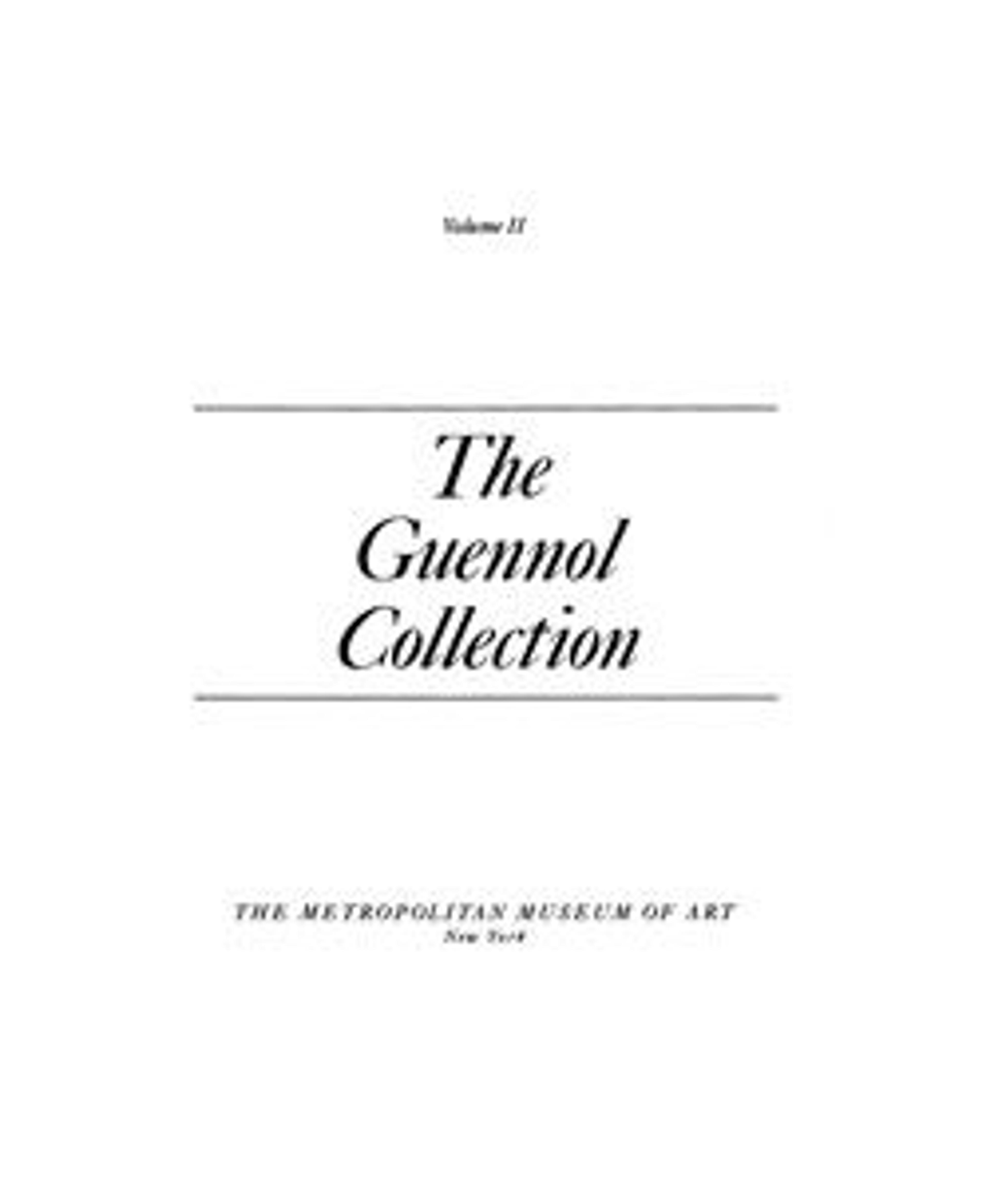 The Guennol Collection. Vol. 2