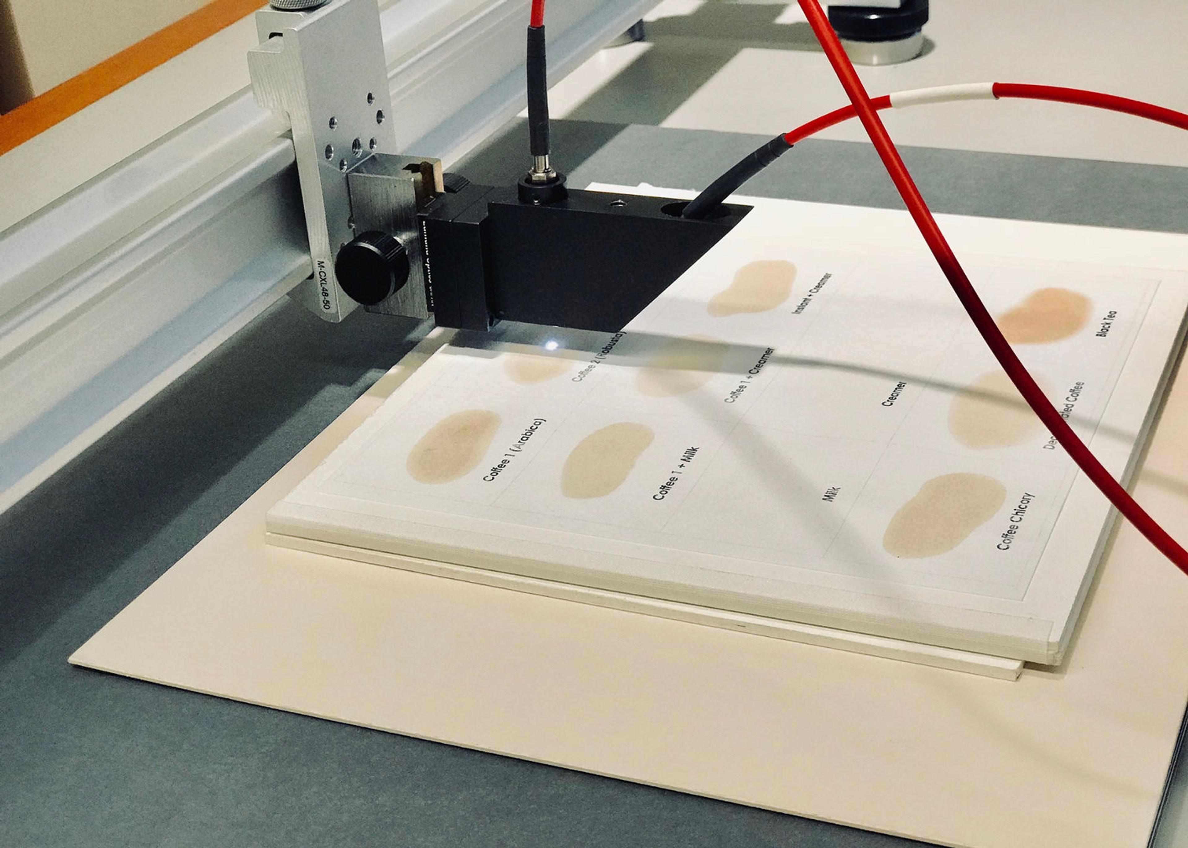 Microfading analysis conducted on pigment samples