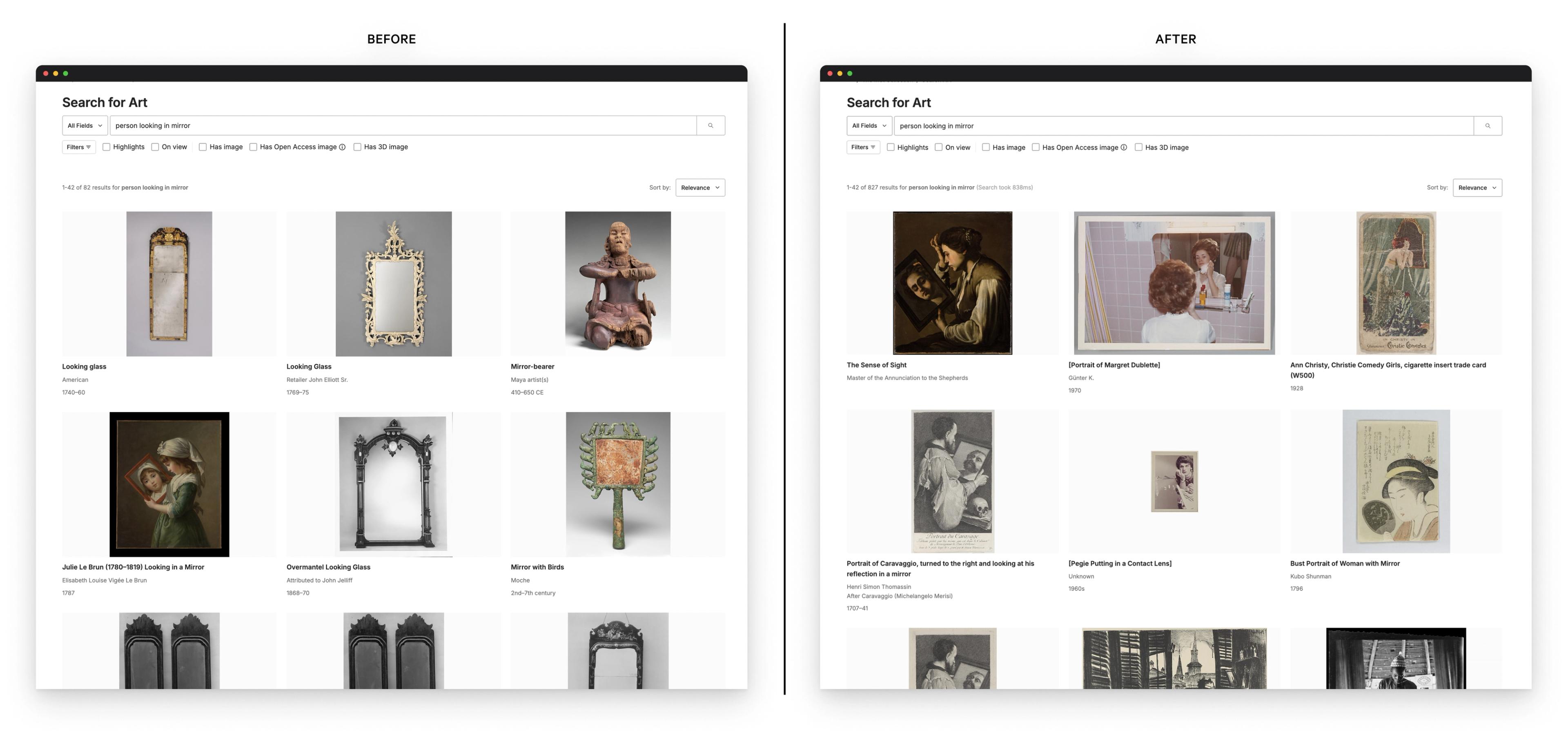 Search screens