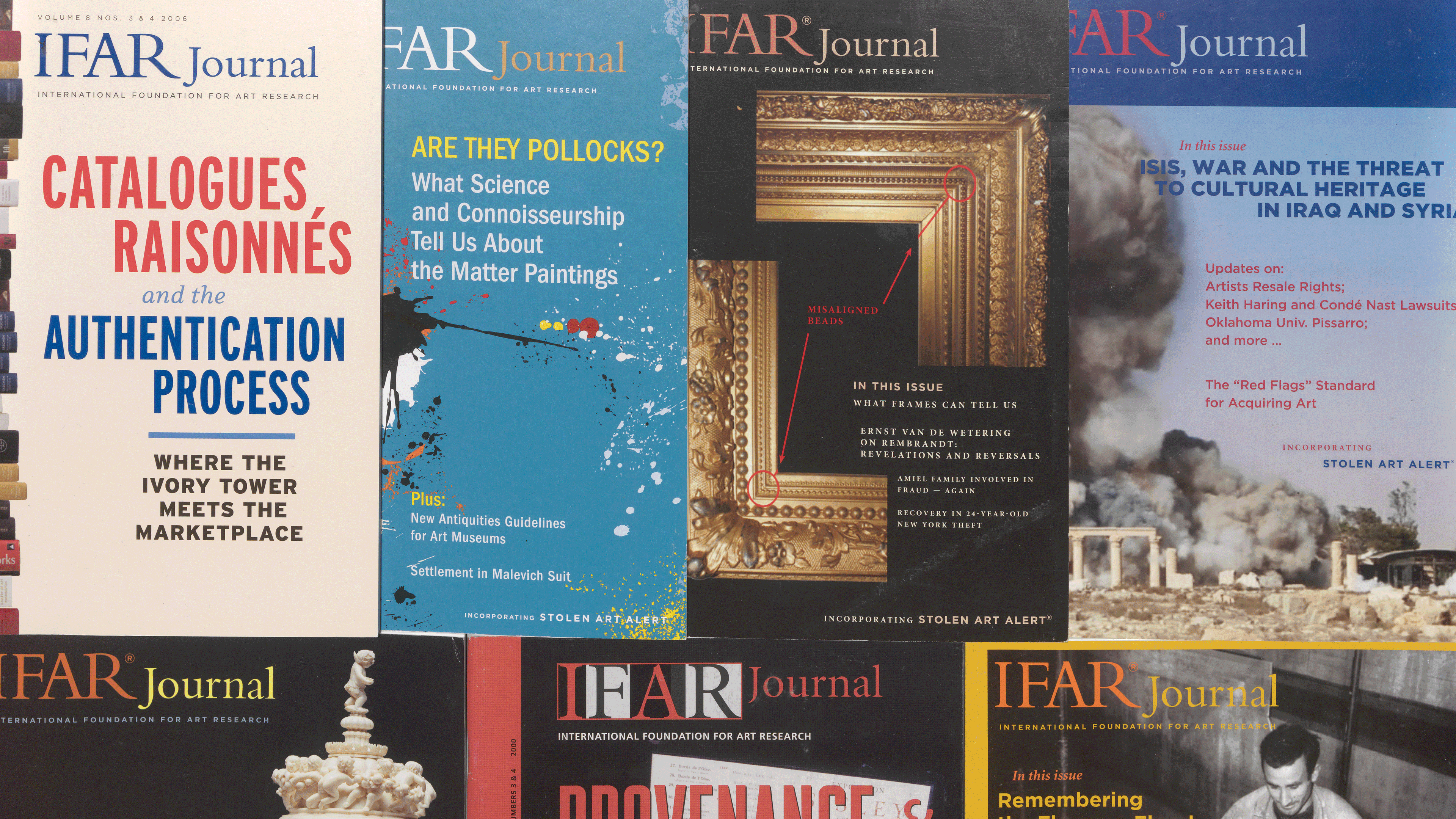 Collage of IFAR journal covers.