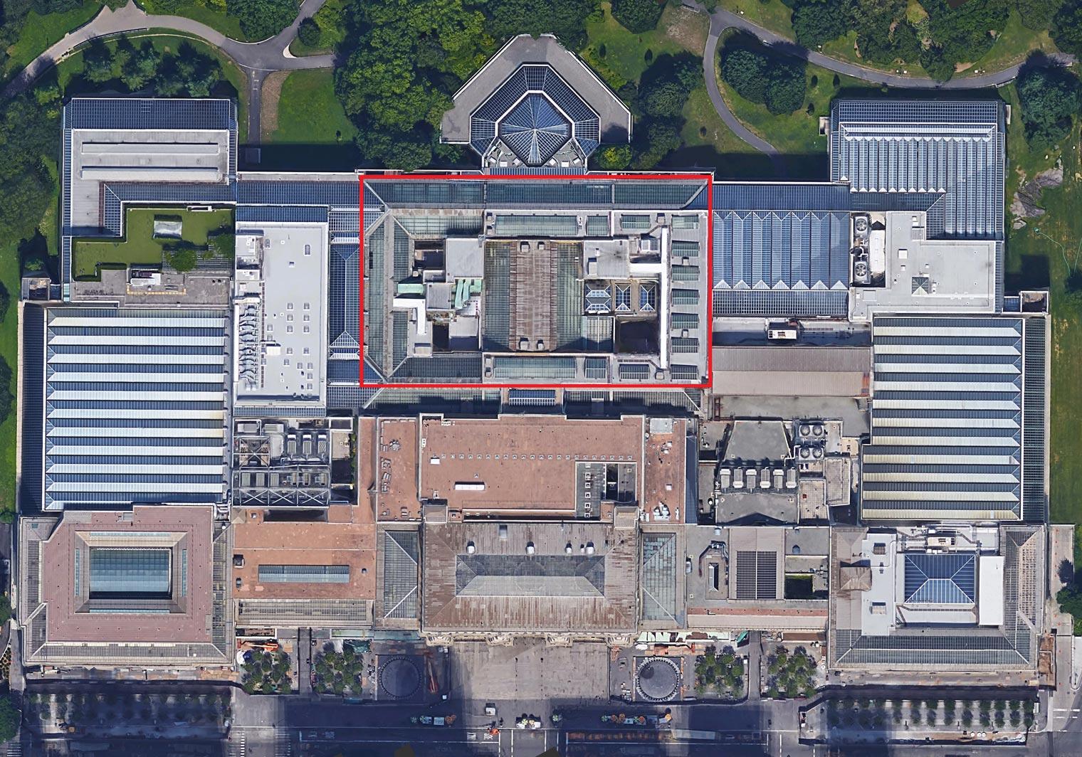 Aerial view of The Met Fifth Avenue