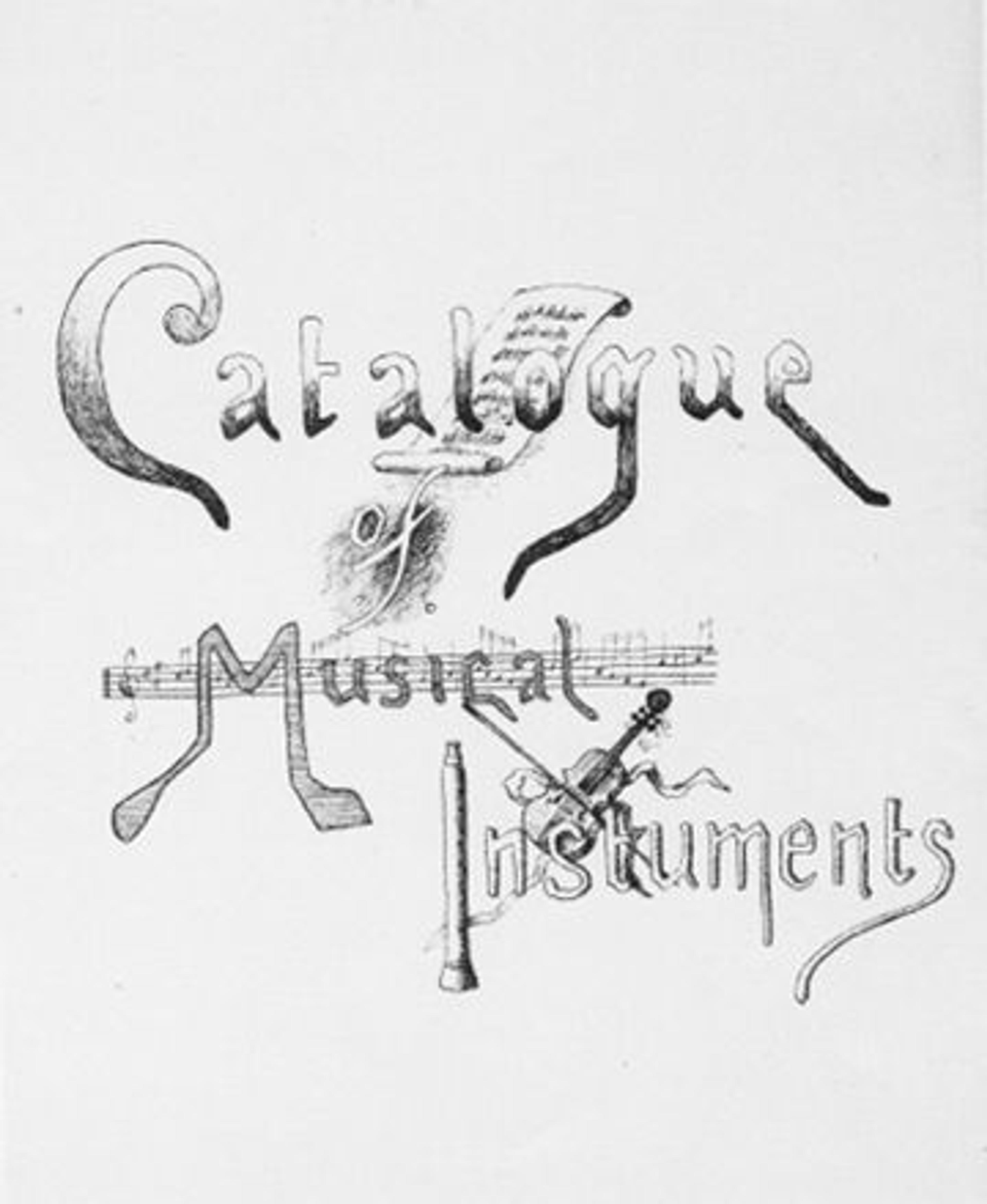 Mary Elizabeth Adams Brown, Catalogue of Musical Instruments
