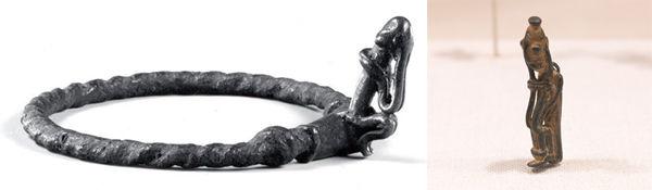 Bracelet and seated figure