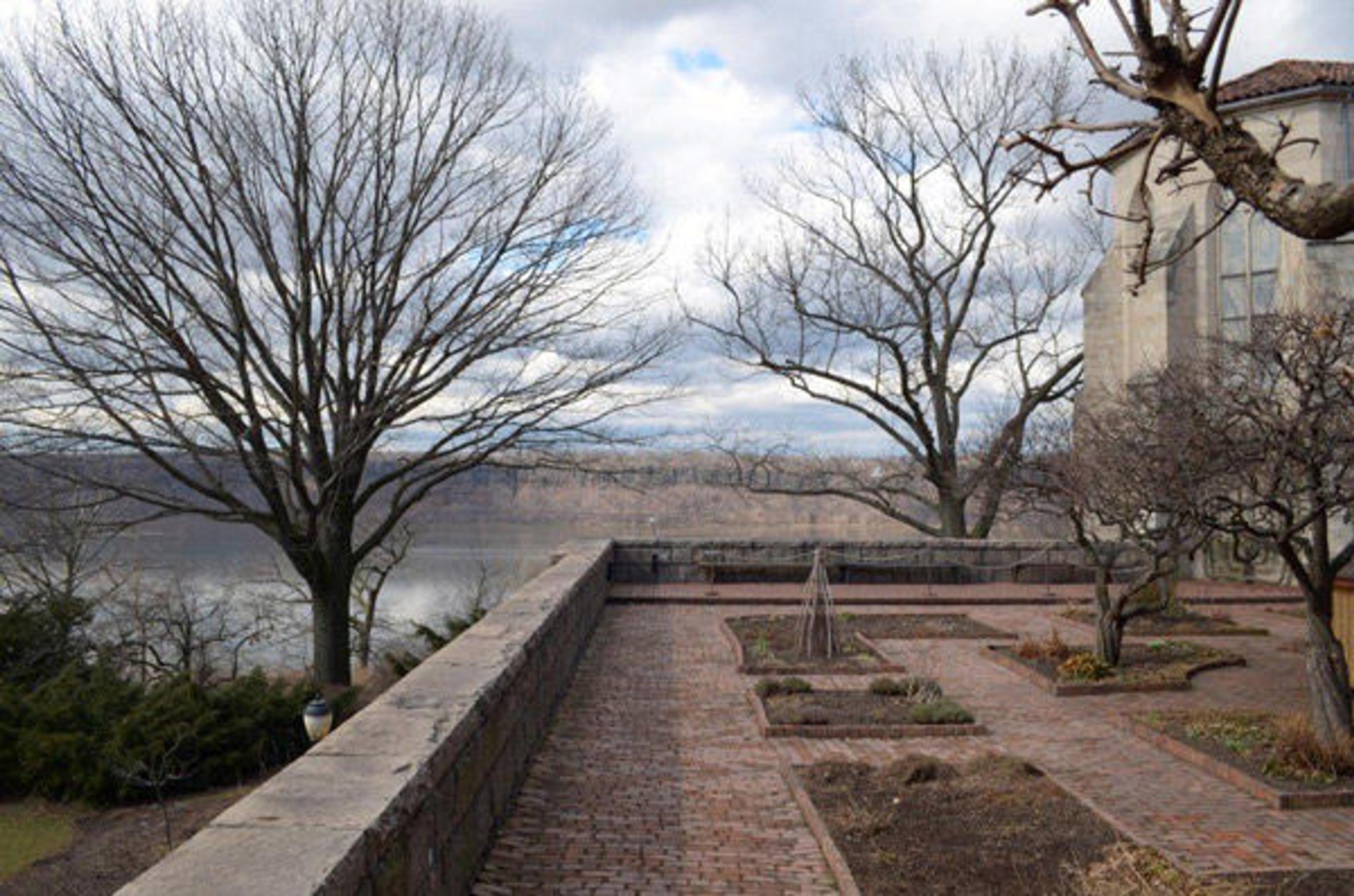 The Palisades from Bonnefont Garden at The Cloisters