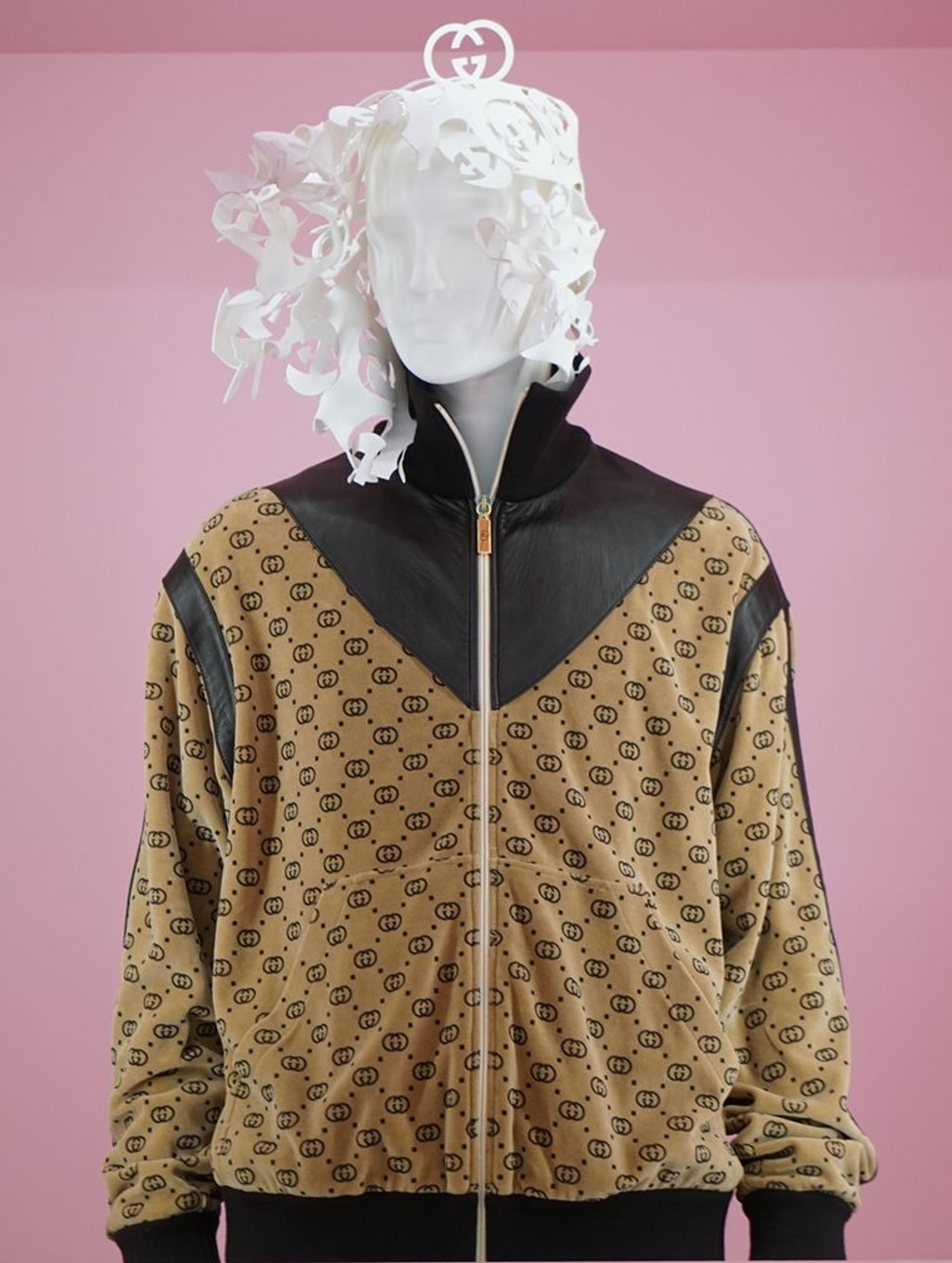 A Gucci jacket designed by Harlem-based fashion designer Dapper Dan.