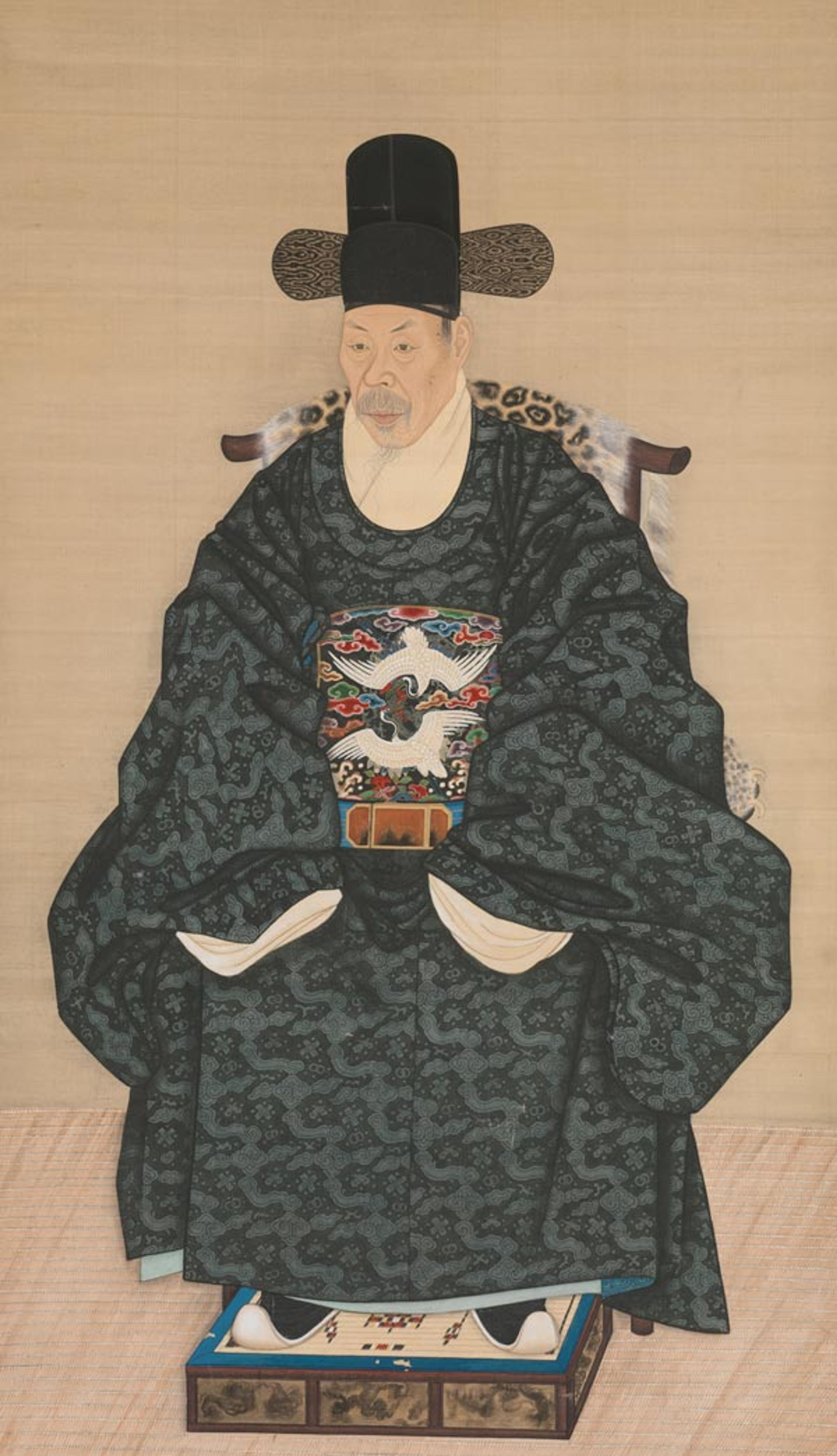 Unidentified Artist Korean, late 18th–early 19th century. Portrait of Yun Dongseom (1710–1795), ca. 1790–1805. Korea, Joseon dynasty (1392–1910). Hanging scroll; ink and color on silk. The Metropolitan Museum of Art, New York, Purchase, Harris Brisbane Dick and 2014 Benefit Funds; Friends of Korean Art, Locks Foundation, Hyun Jun M. Kim, and Tchah Sup and Myong Hi Kim Gifts, 2014 (2014.605)