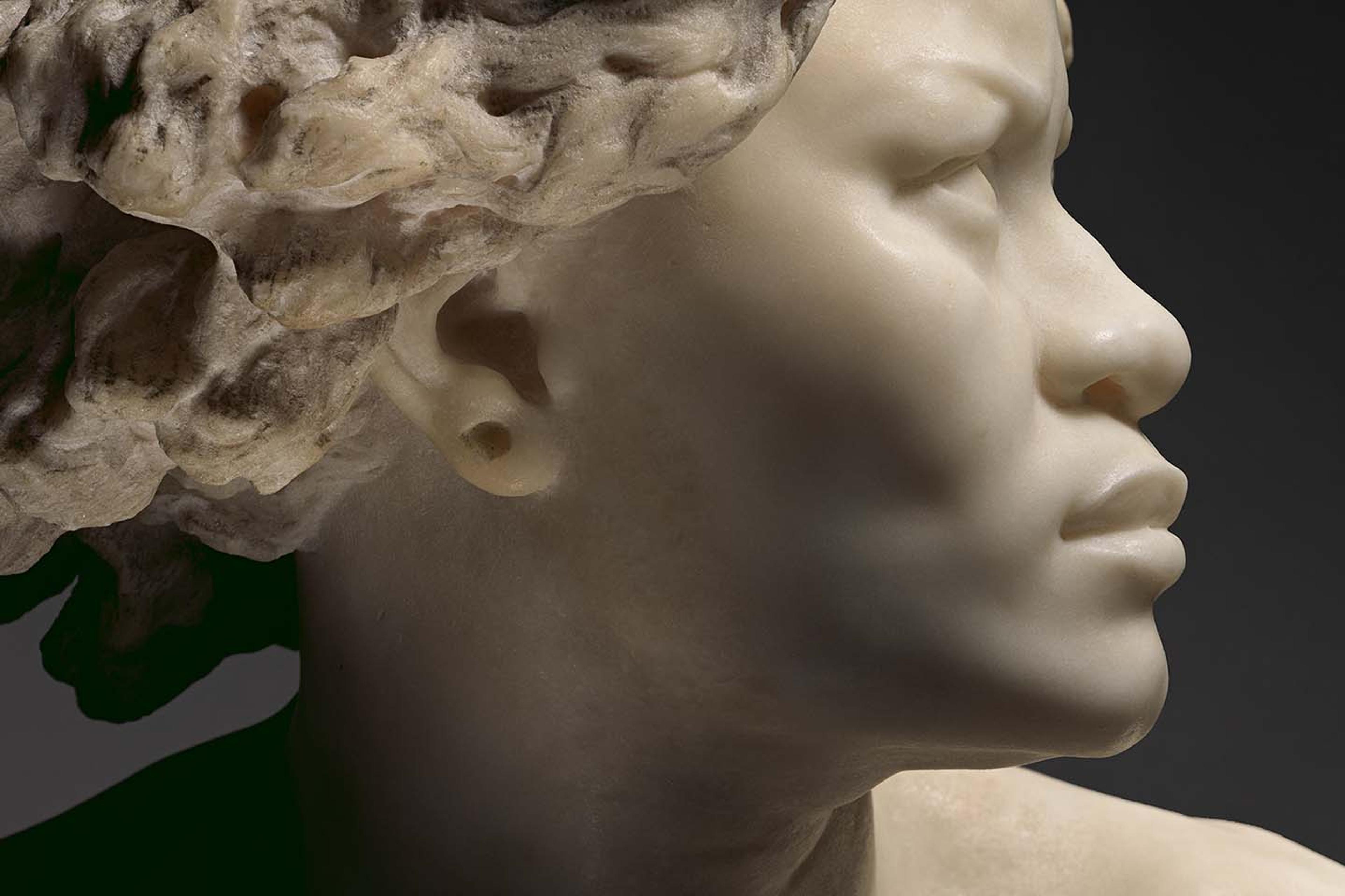 Side profile of Jean-Baptise Carpeaux's "Why Born Enslaved!"