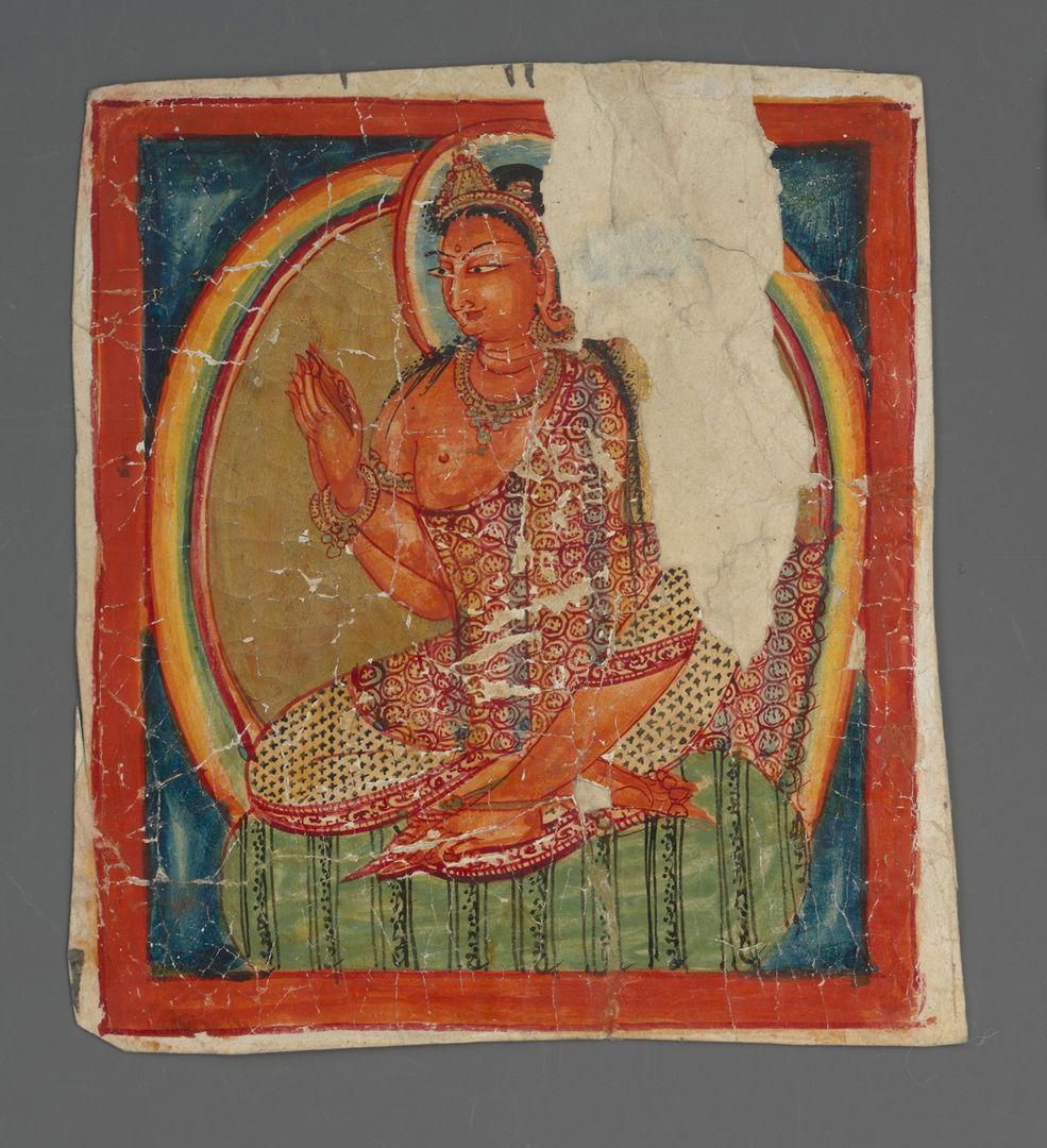 Fragmentary Leaf from an Ashtasahasrika Prajnaparamita Sutra