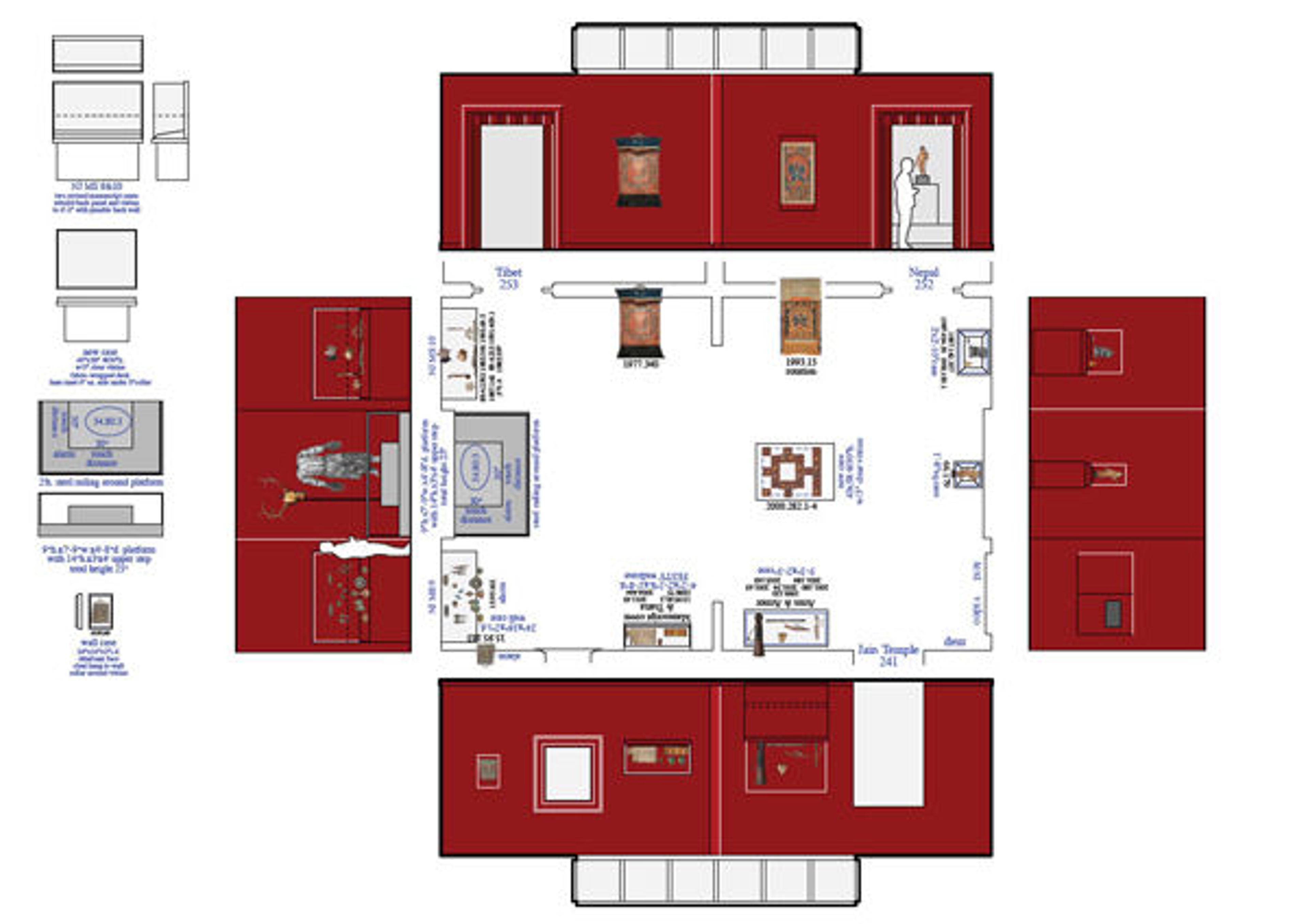 Exhibition floor plan for gallery 251