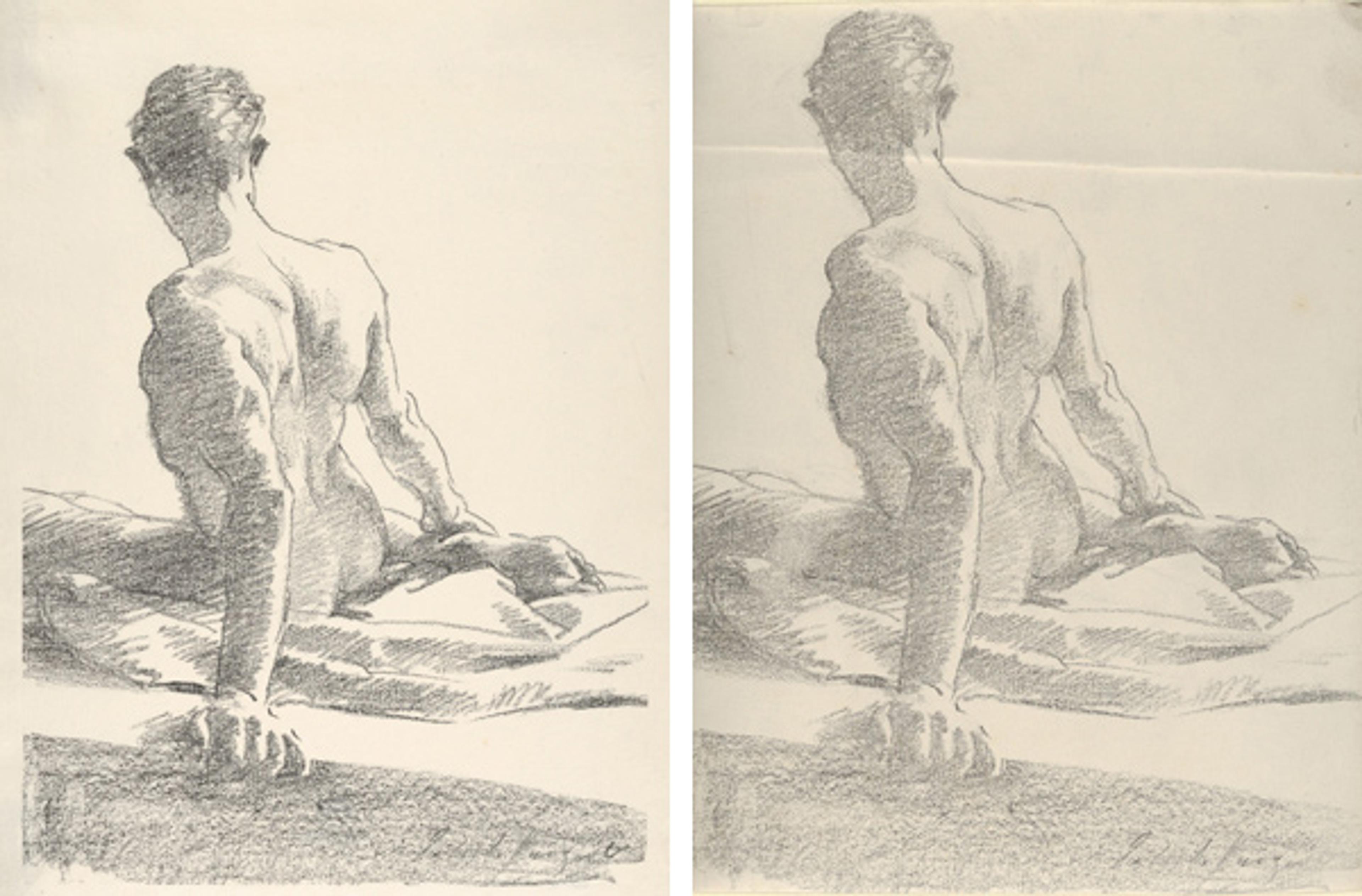Study of a Young Man, Seen from the Back; Study of a Young Man, Seen from the Back