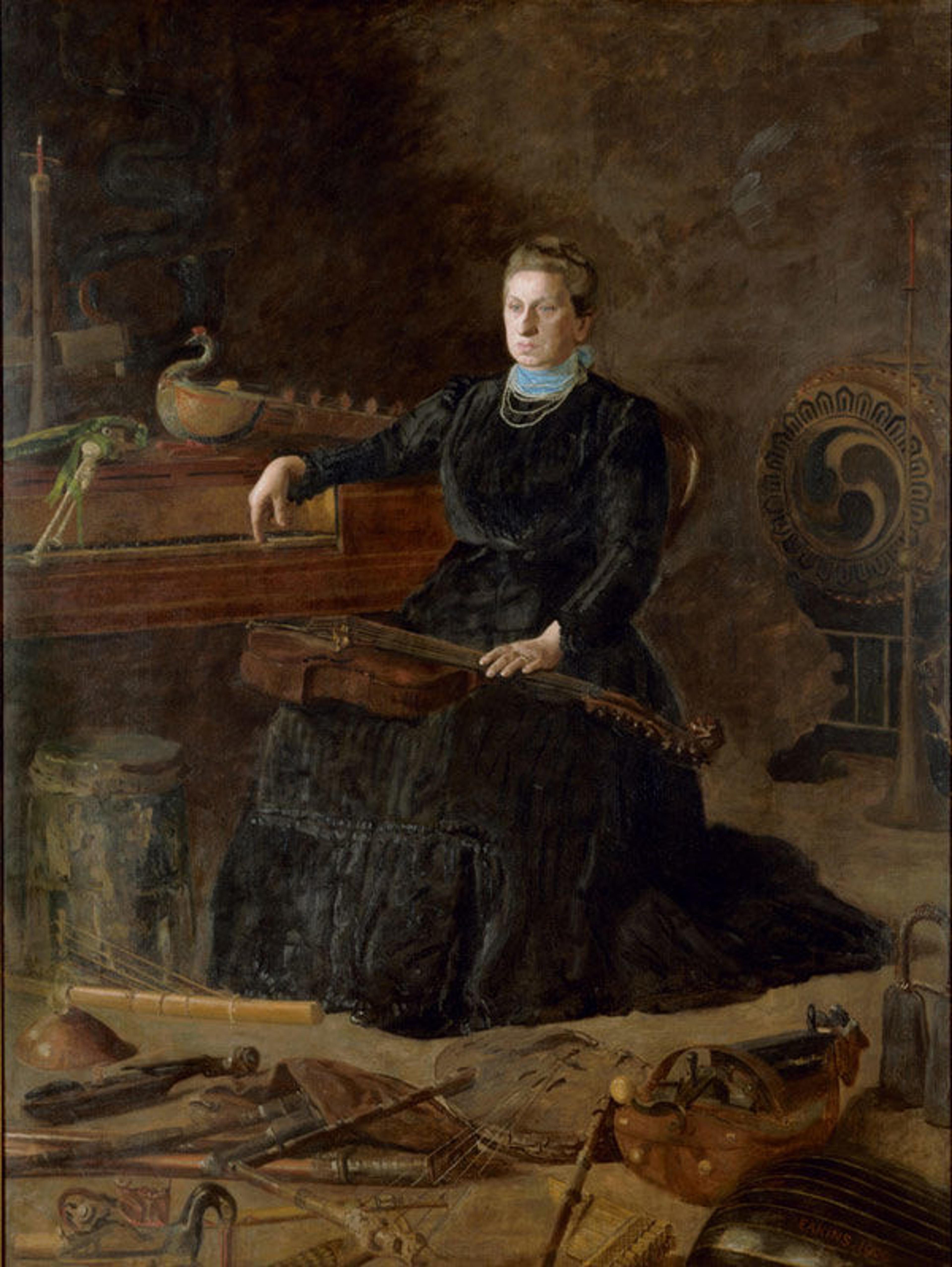 Eakins (American, 1844–1916) | Antiquated Music (Portrait of Sarah Sagehorn Frishmuth), 1900 | Philadelphia Museum of Art, Philadelphia, Gift of Mrs. Thomas Eakins and Miss Mary Adeline Williams, 1929 (1929-184-7)