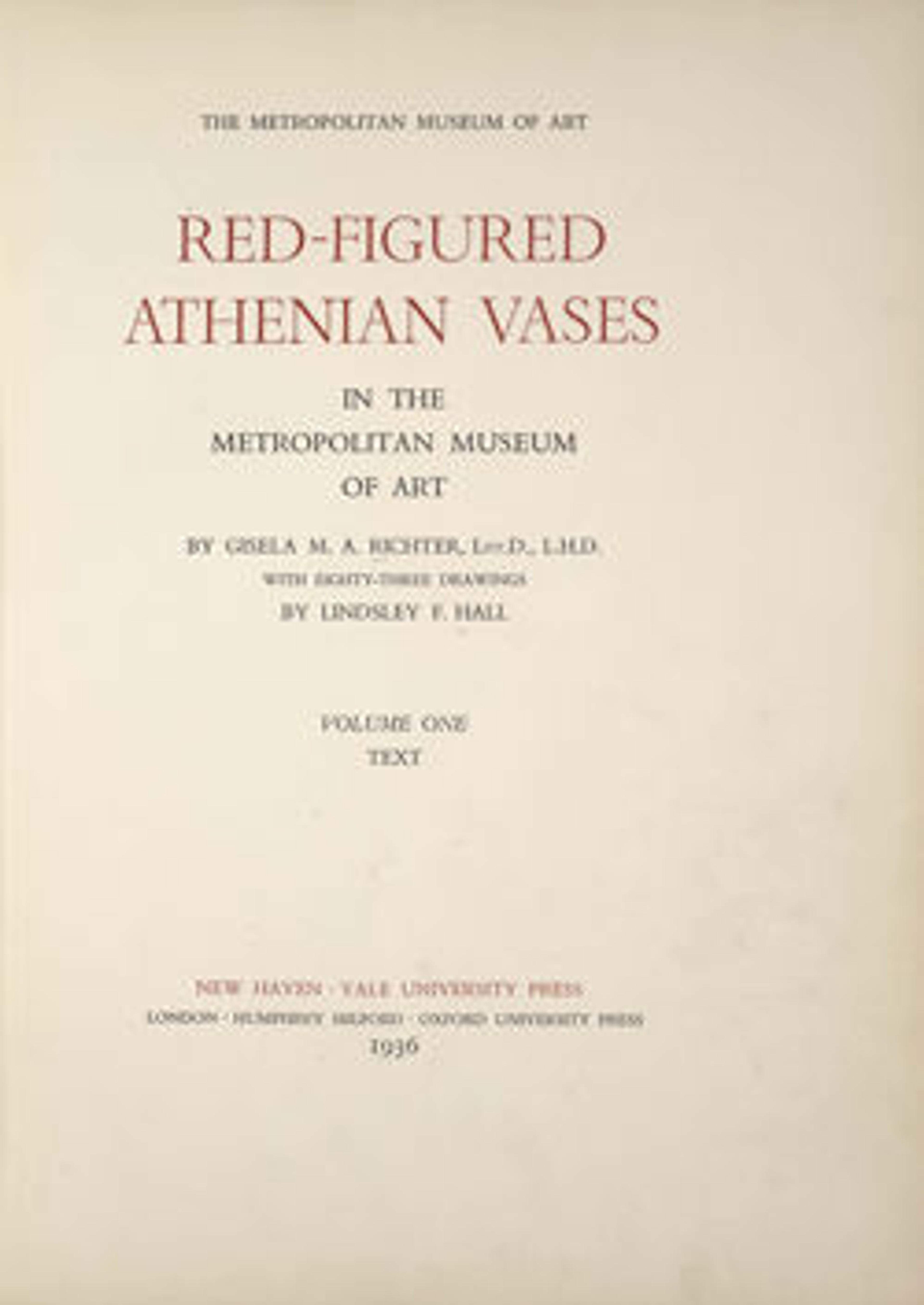 Red-Figured Athenian Vases vol. 1