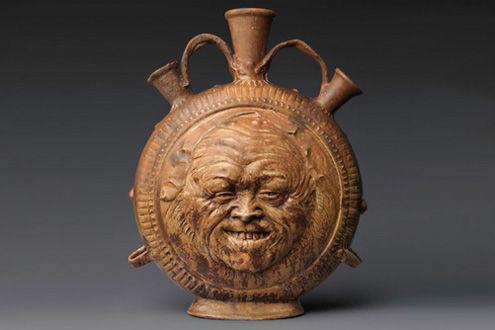 Flask with face