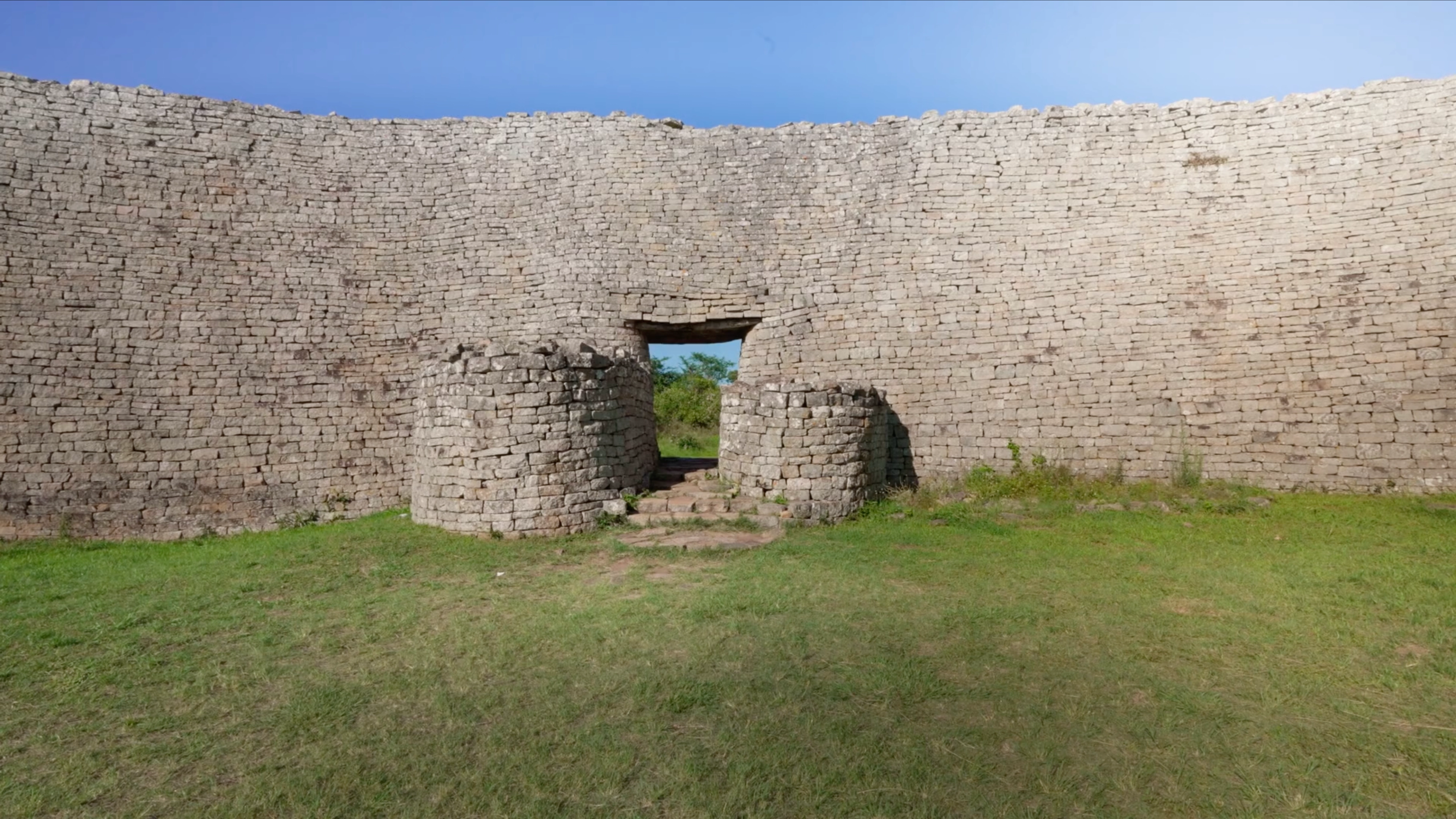 Wall of stones at Great Zimbabwe